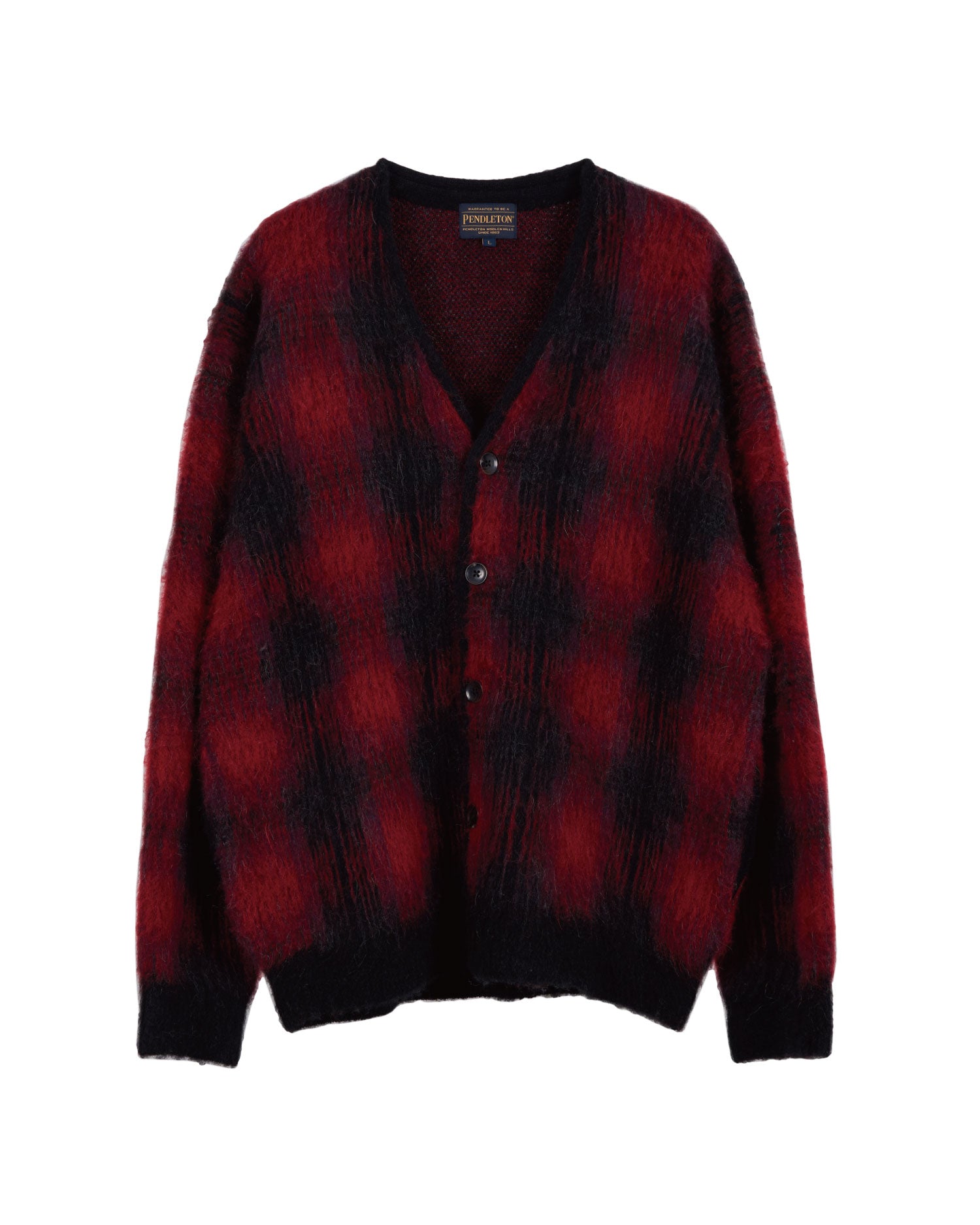 モヘア混シャギーチェックカーディガン – PENDLETON WOOLEN MILLS