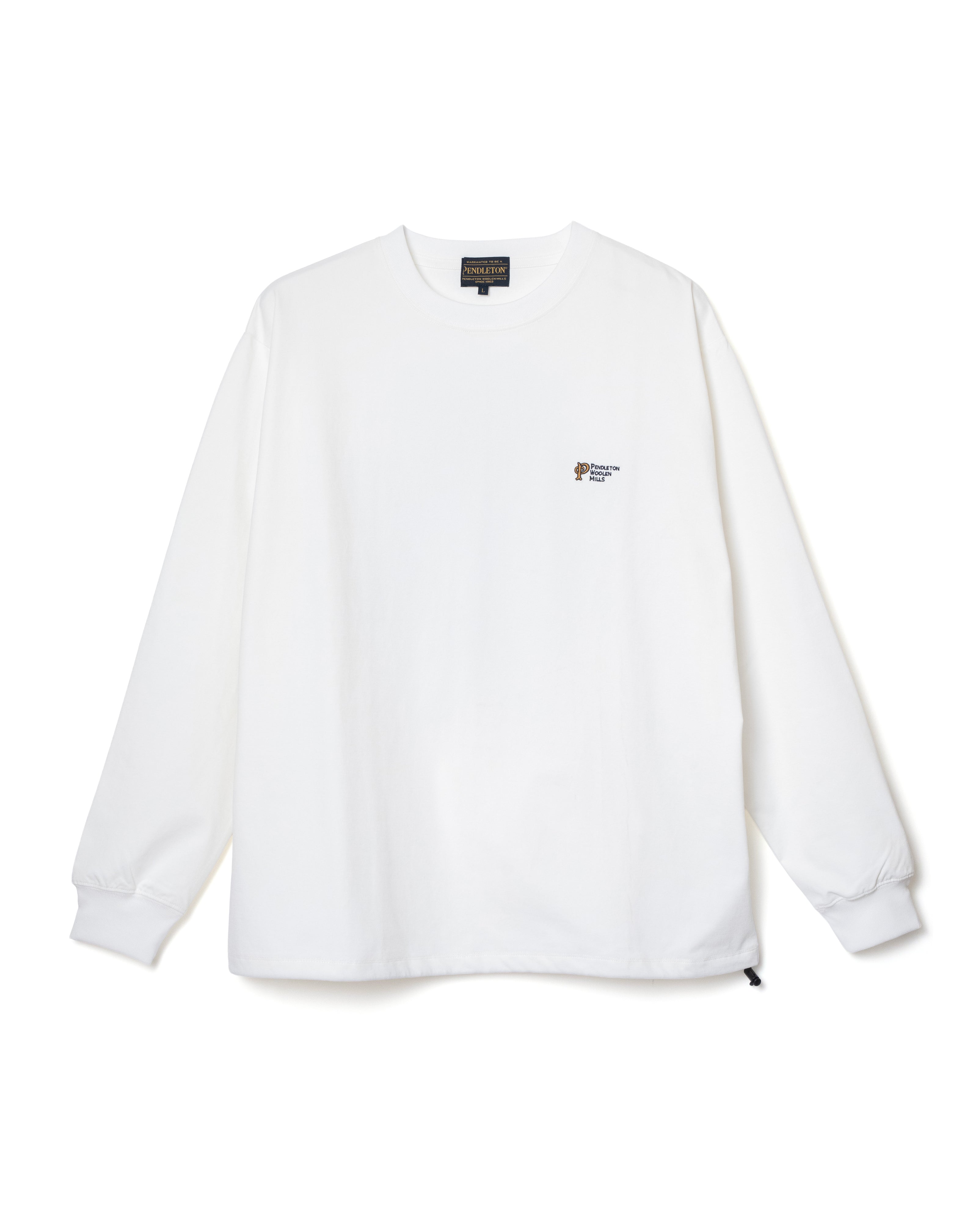 速乾バックプリント L/S Tシャツ - O.WHITE【HARDING STAR