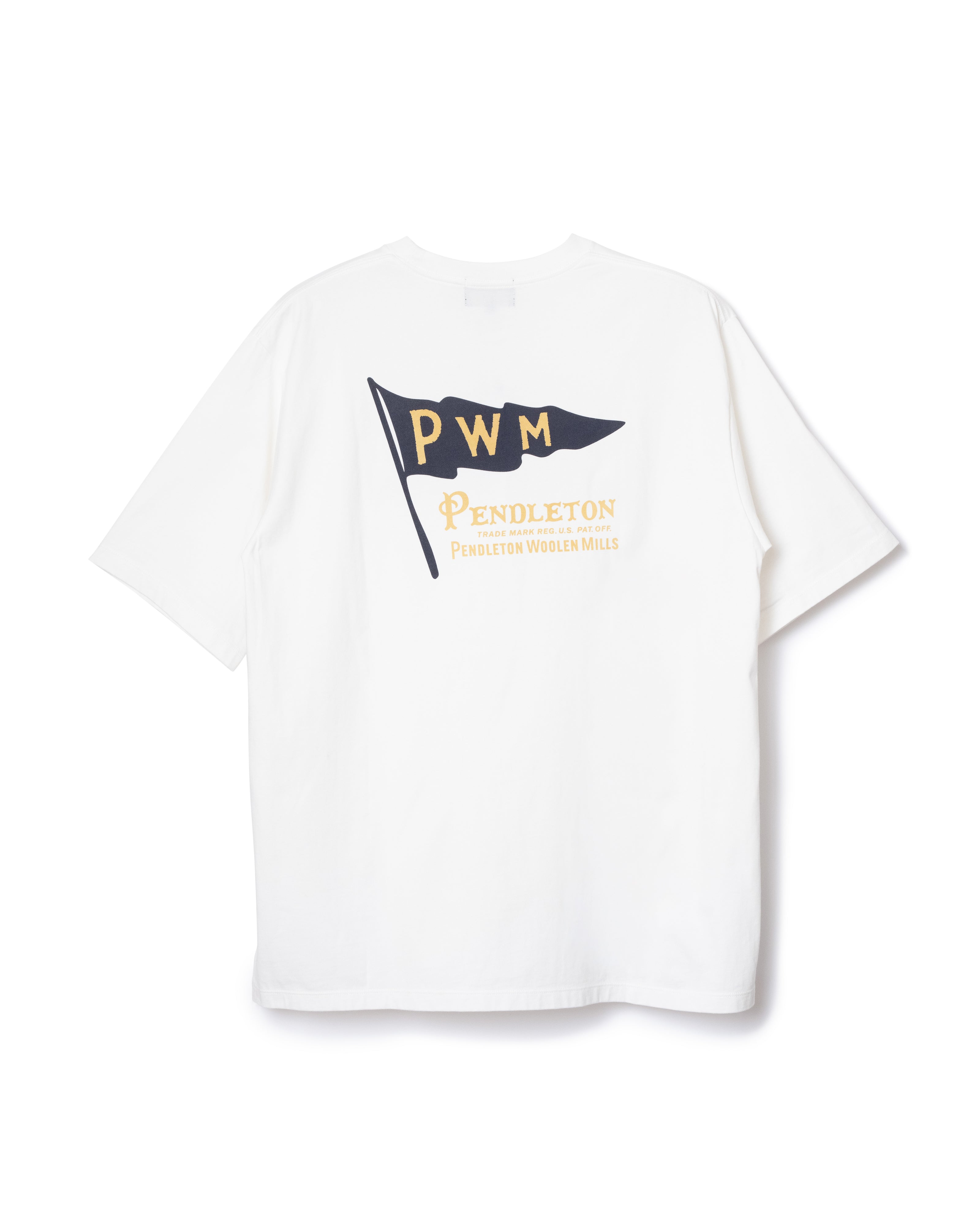 バックプリント・プレーティング天竺Tシャツ - O.WHITE【PWM