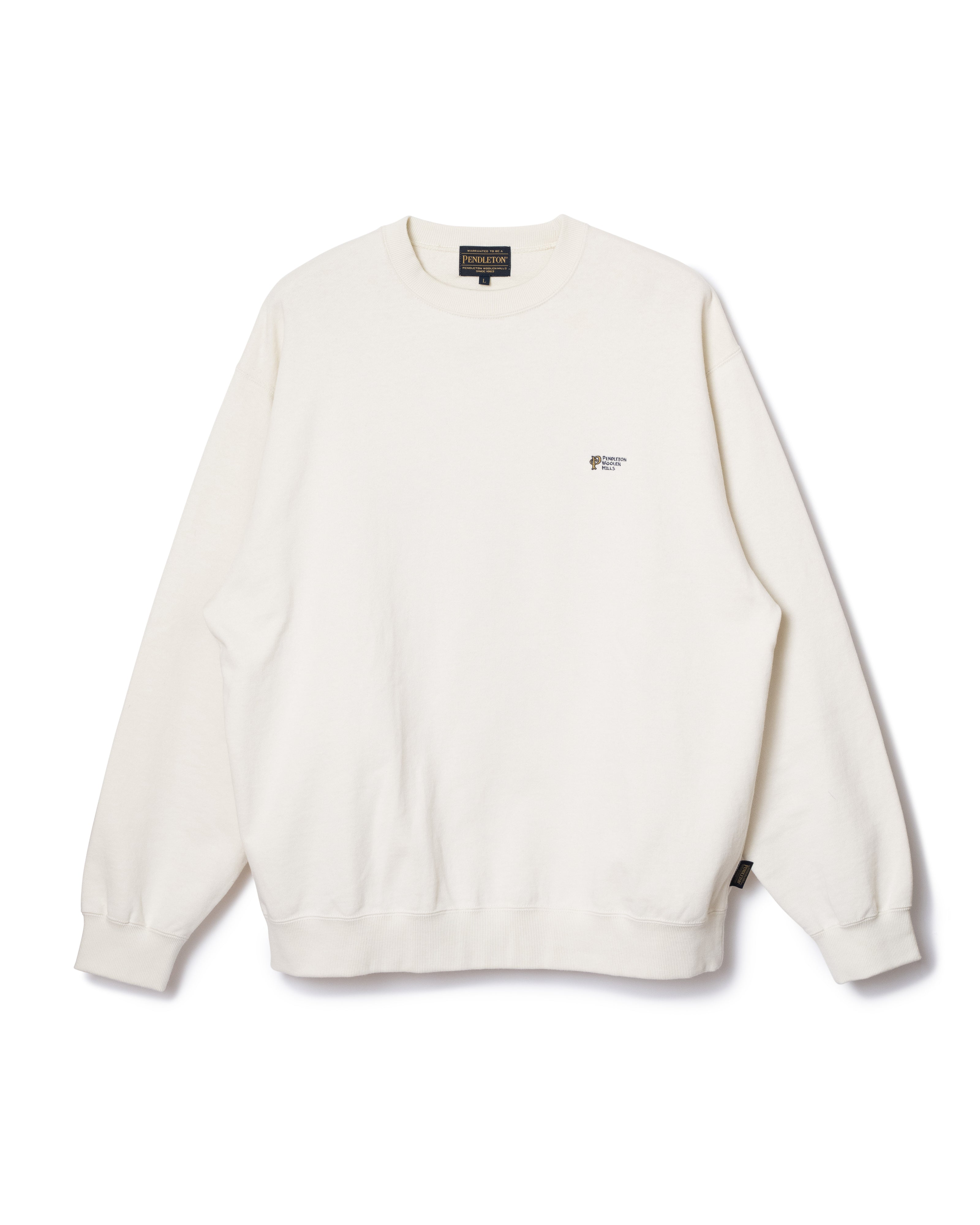 V12 アイボリー トレーナー Ｌサイズ ロゴEMB・クルー・スウェット - IVORY – PENDLETON WOOLEN MILLS JAPAN