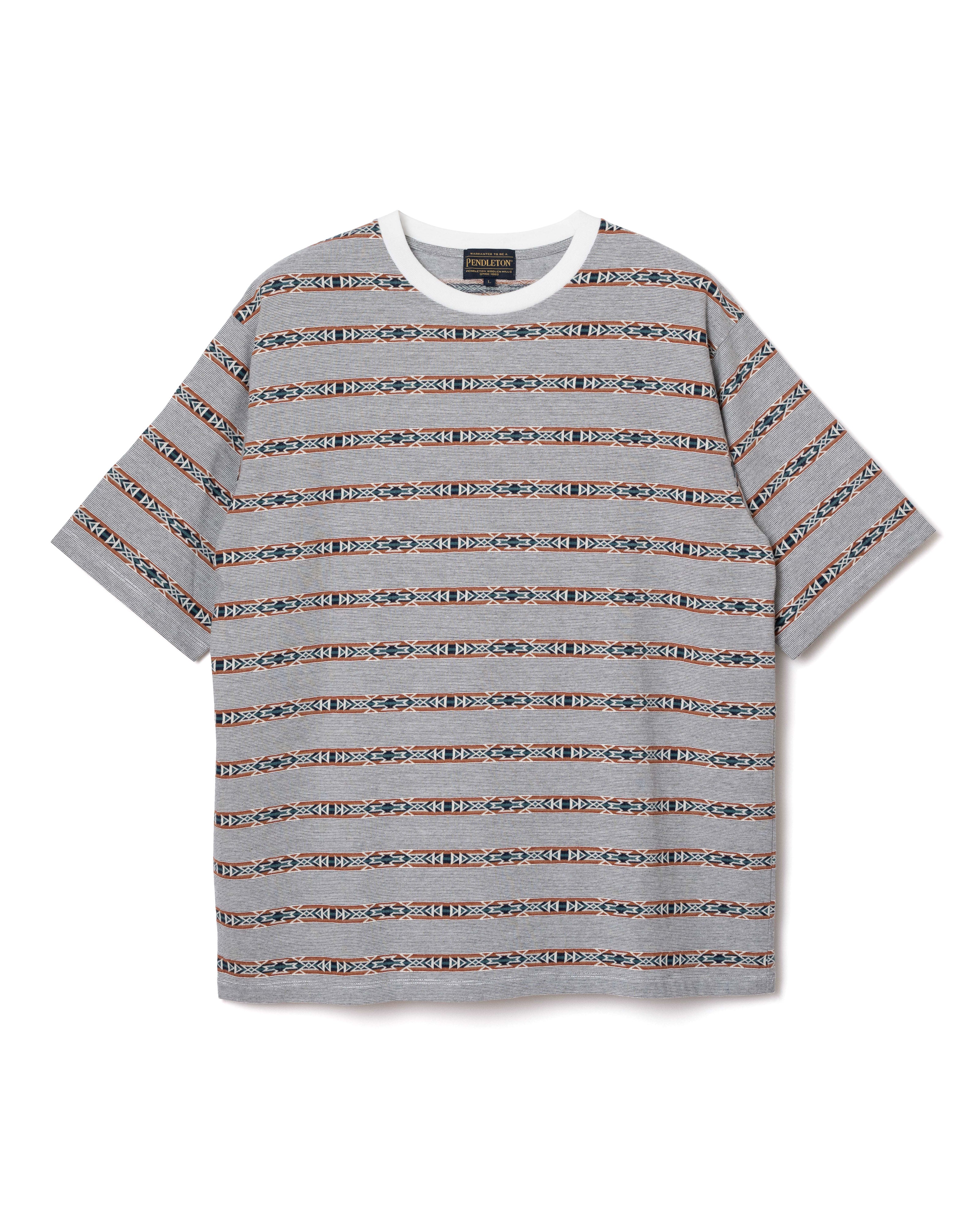 ジャガードボーダーTシャツ - O.WHITE【BRIDGE CREEK】 – PENDLETON