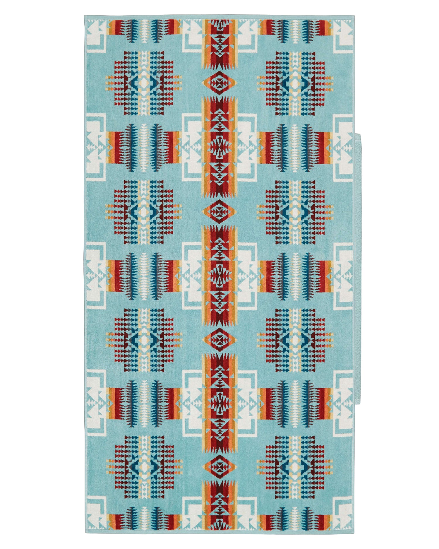 オーバーサイズ ジャガードタオル【Chief Joseph AQUA】 – PENDLETON