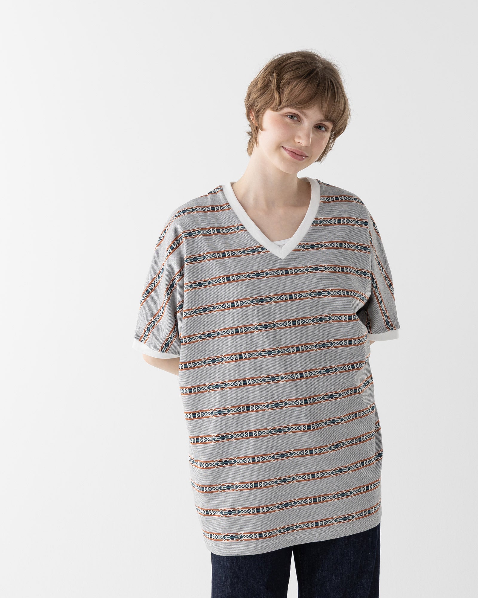 ジャガードチュニック - O.WHITE【BRIDGE CREEK】