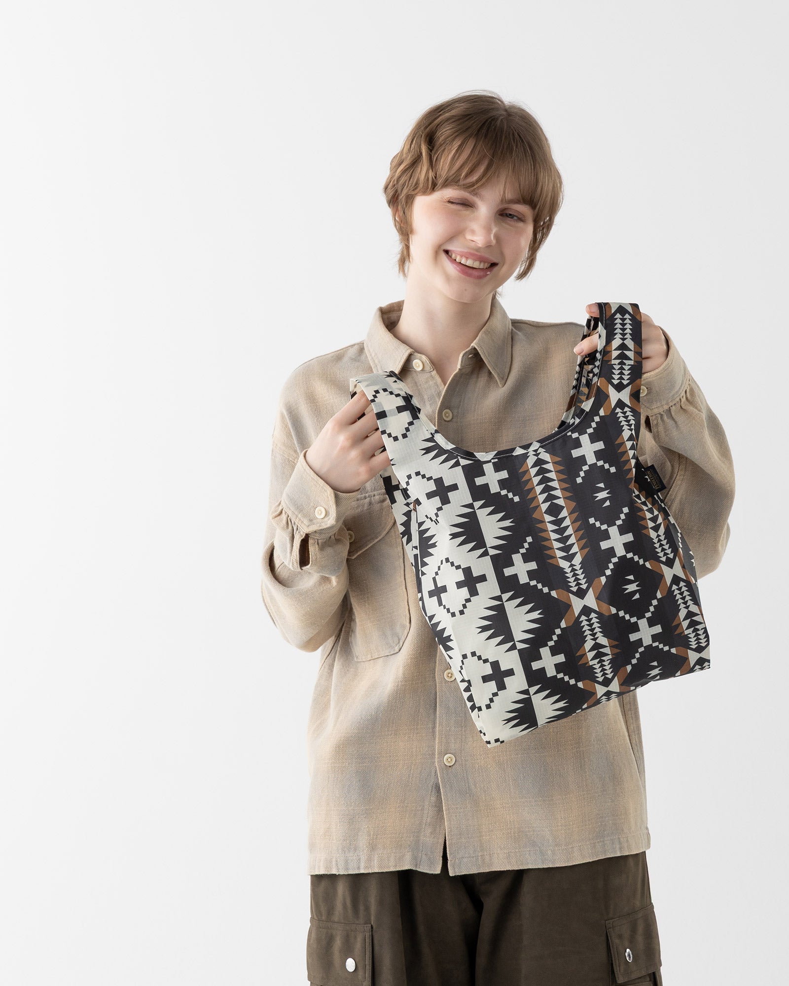 ショッパー W/ポウチ - BLACK