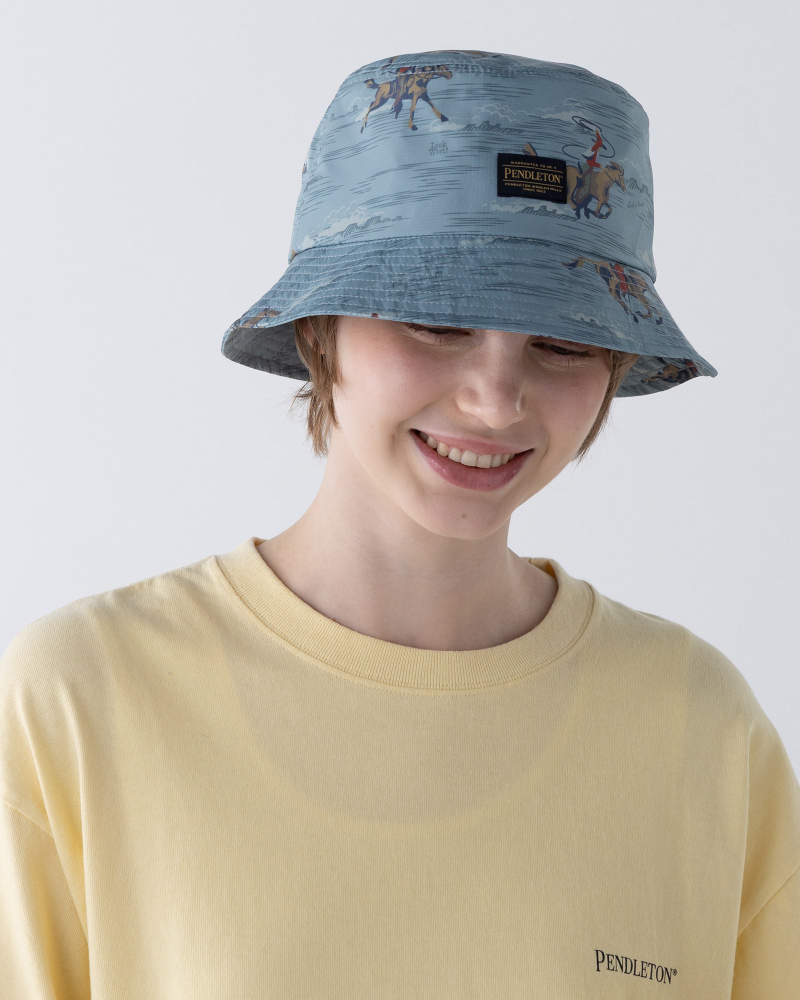 ECOPET プリントハット - BLUE