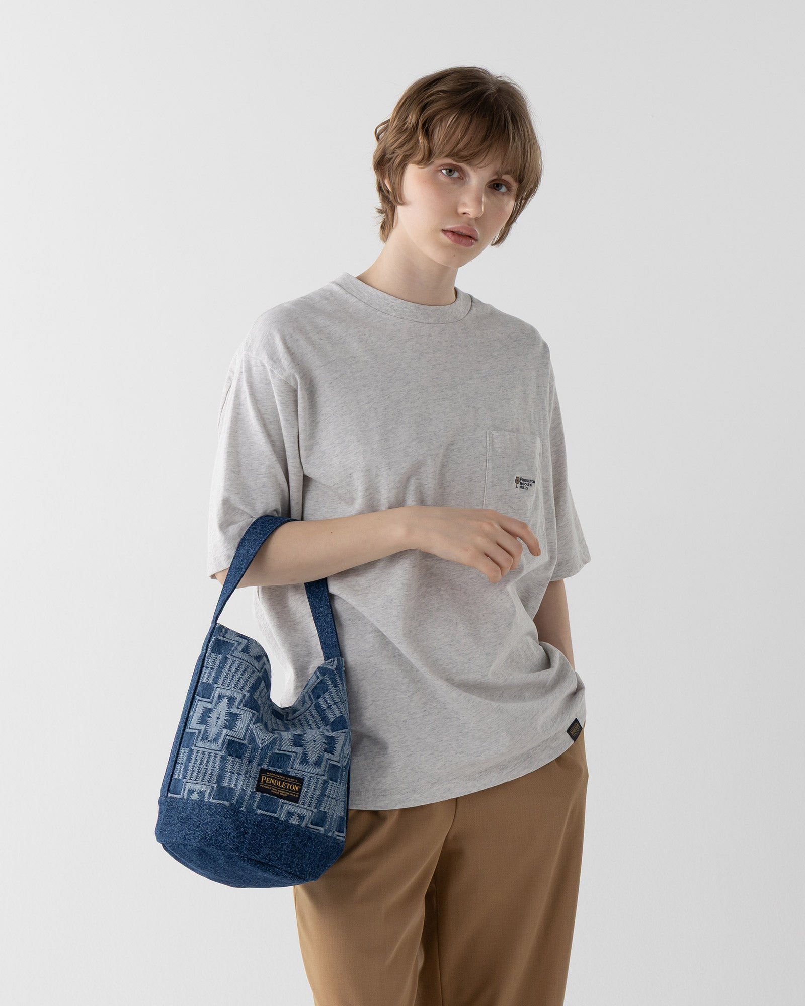 ジャガードデニム・トートバッグ - INDIGO