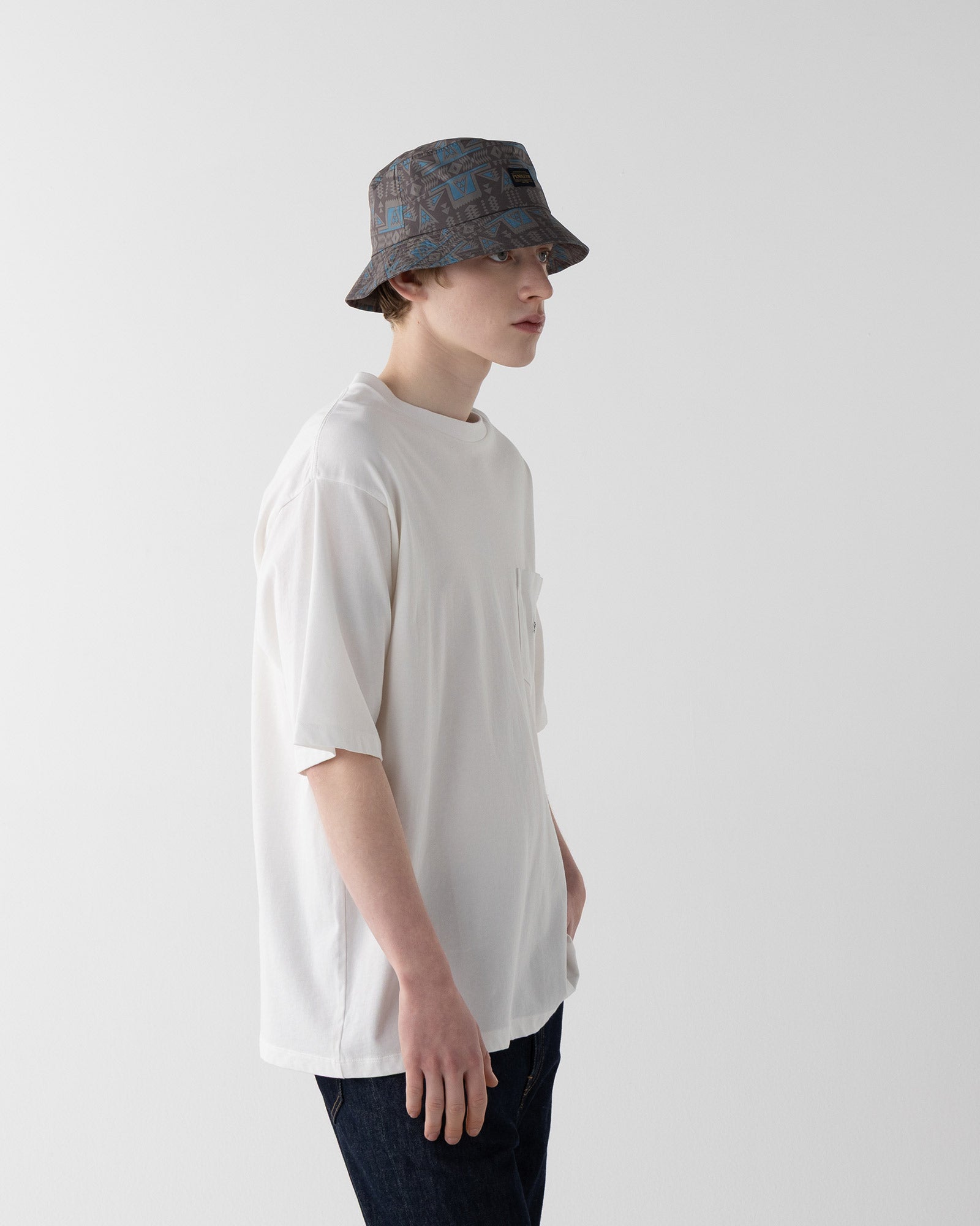 ECOPET プリントハット - BROWN