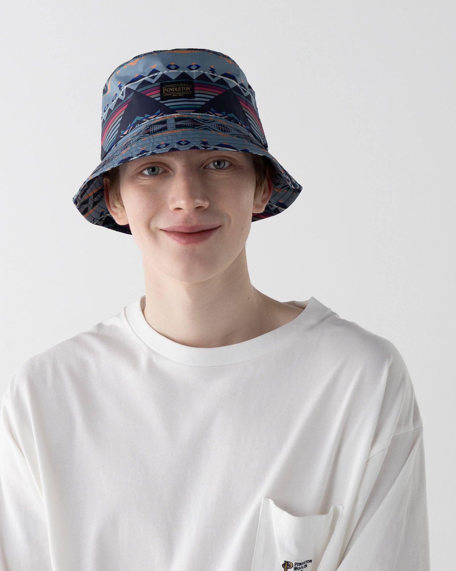 ECOPET プリントハット - NAVY