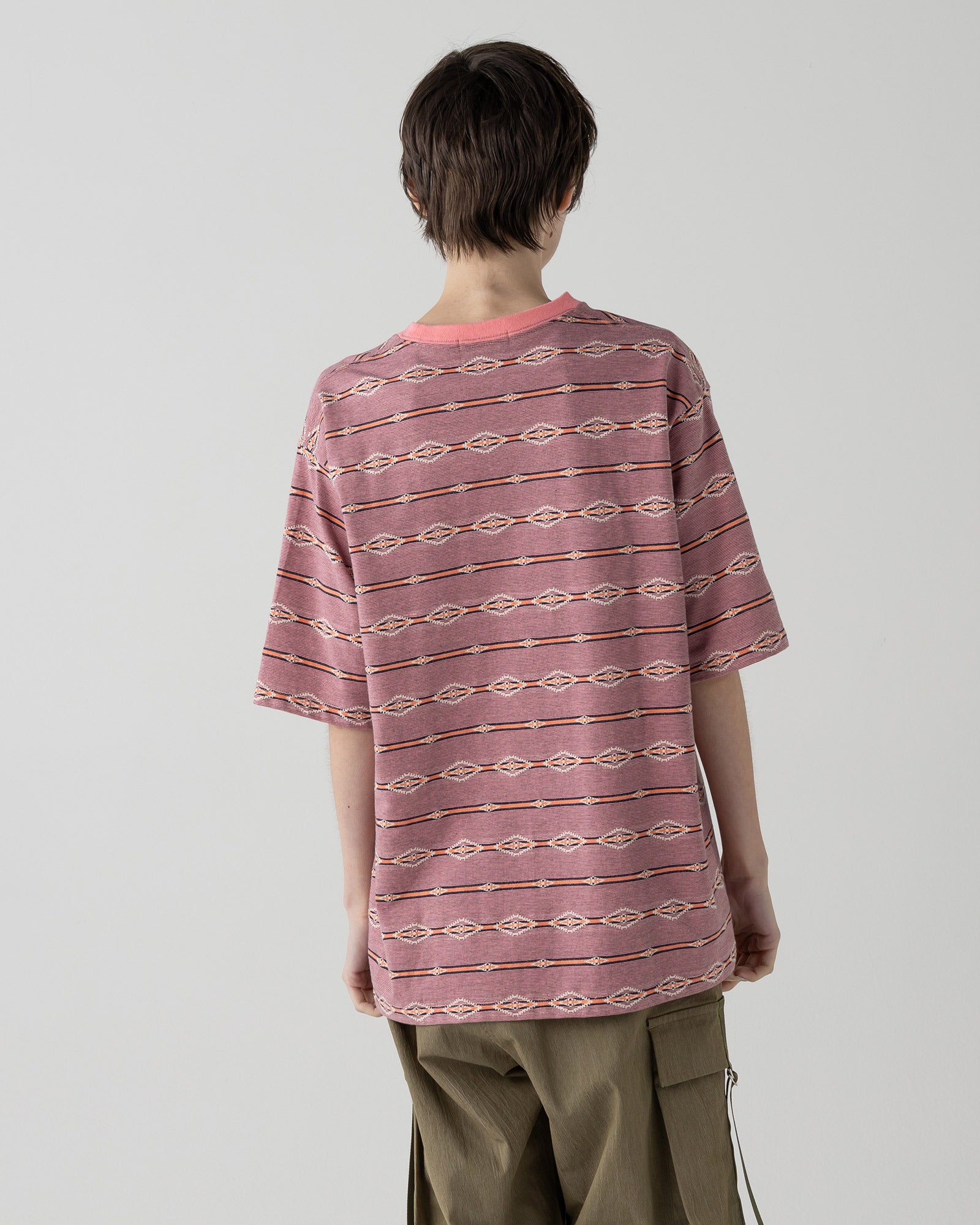 ジャガードボーダーTシャツ - PINK【HELENA RIDGE】 – PENDLETON