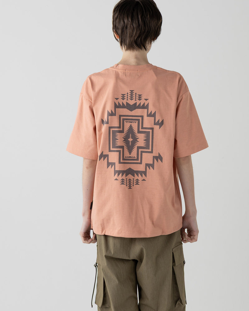 バックプリント 速乾Tシャツ - CORAL【HARDING STAR】