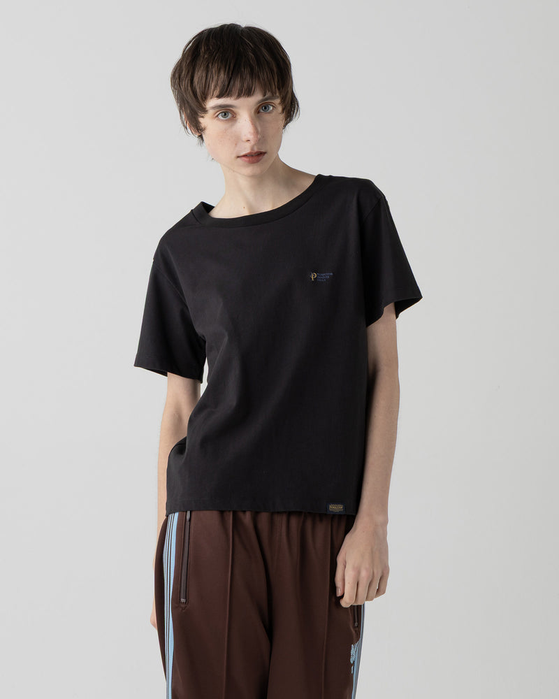 レディース ワンポイント ポケットTシャツ - BLACK