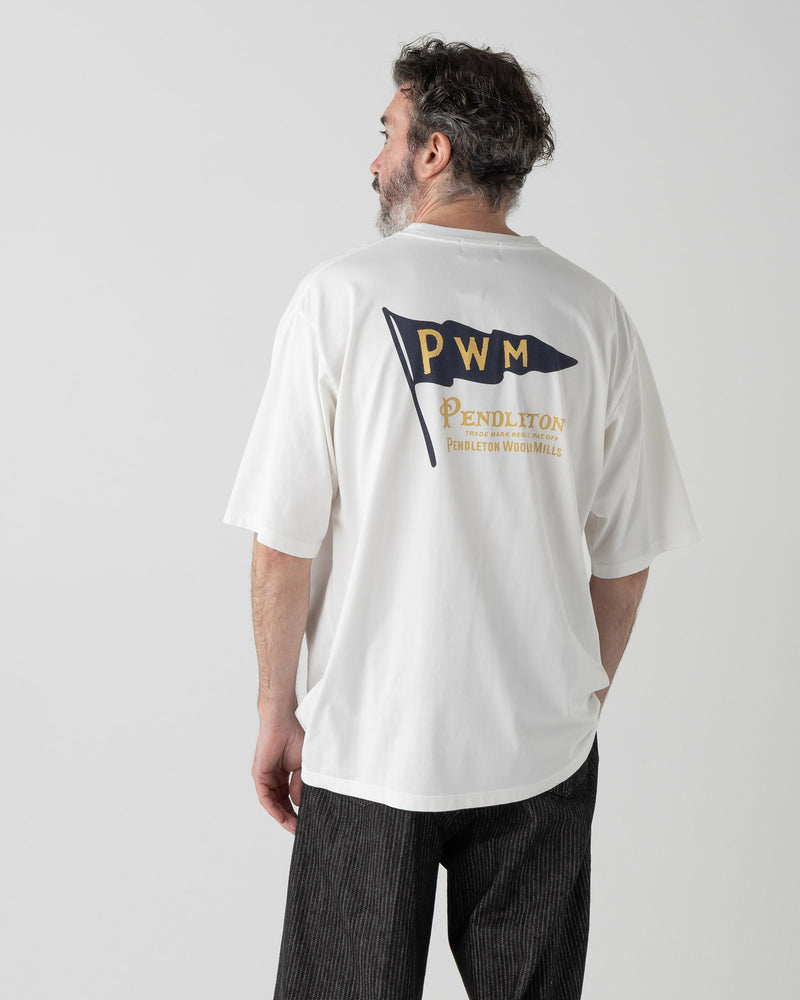 バックプリント・プレーティング天竺Tシャツ - O.WHITE【PWM】