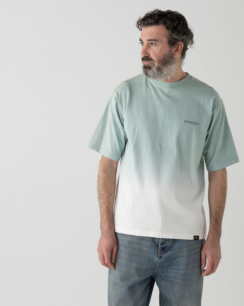 グラデーション バックプリント S/S Tシャツ - MINT【PONDEROSA】