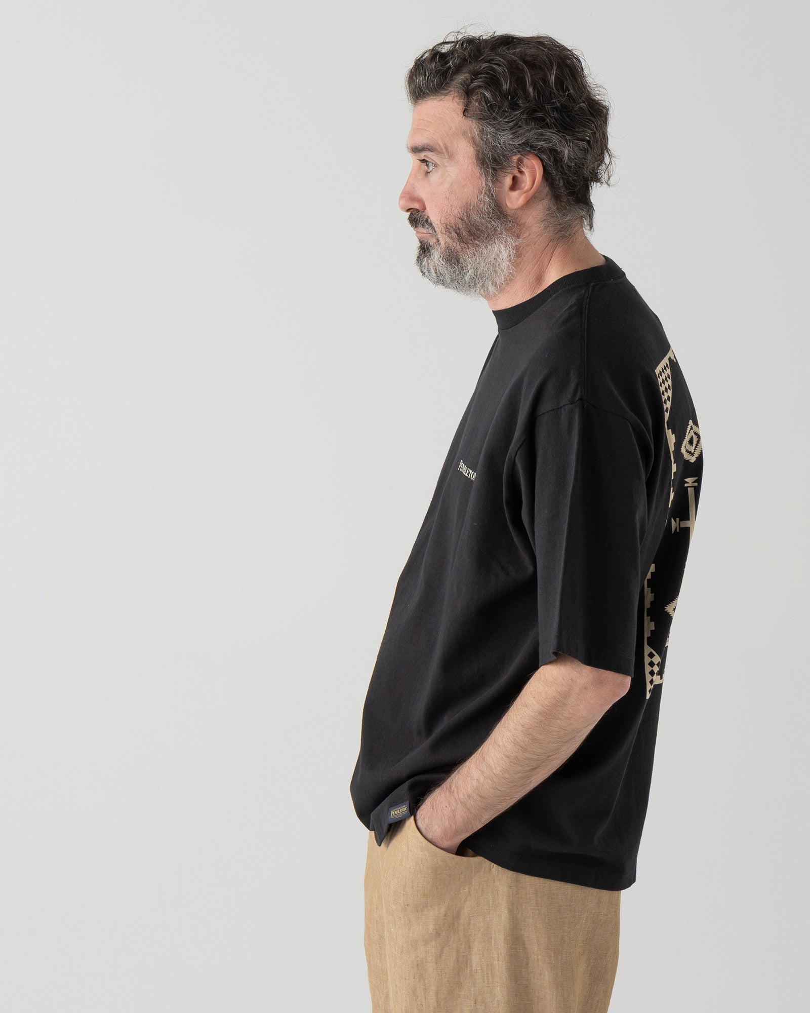 バックプリント コットンTシャツ - BLACK【LOS OJOS】 – PENDLETON