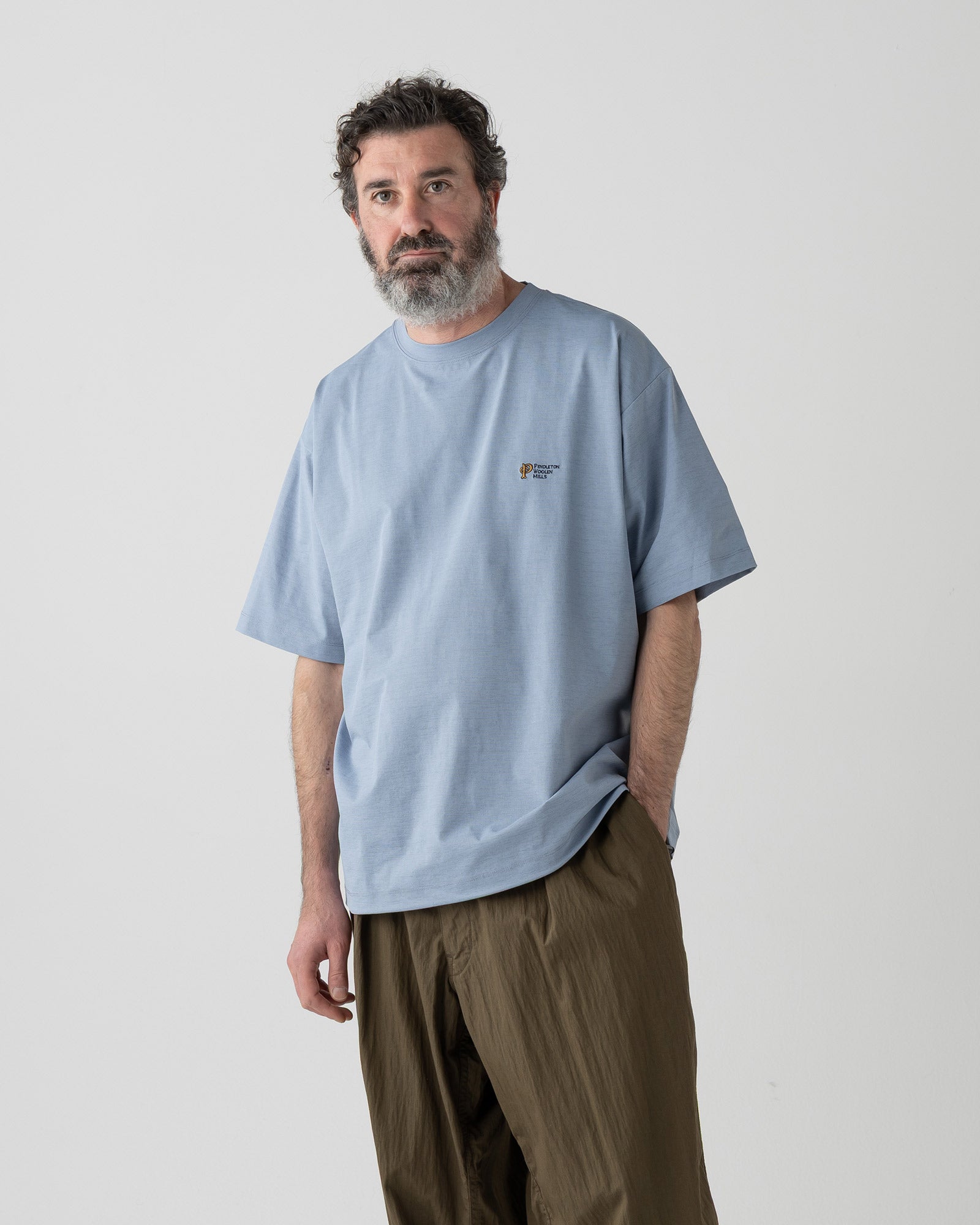 バックプリント 速乾Tシャツ - SLATE BLUE【PLAINS STAR】 – PENDLETON
