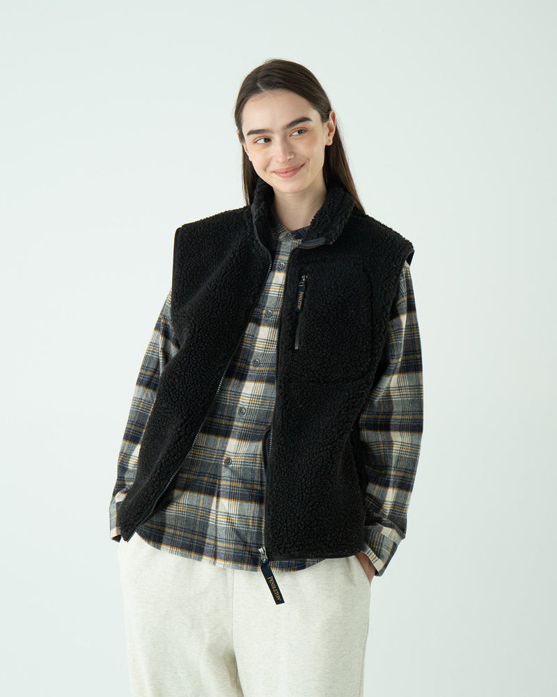 ジャガードボア・スタンドベスト