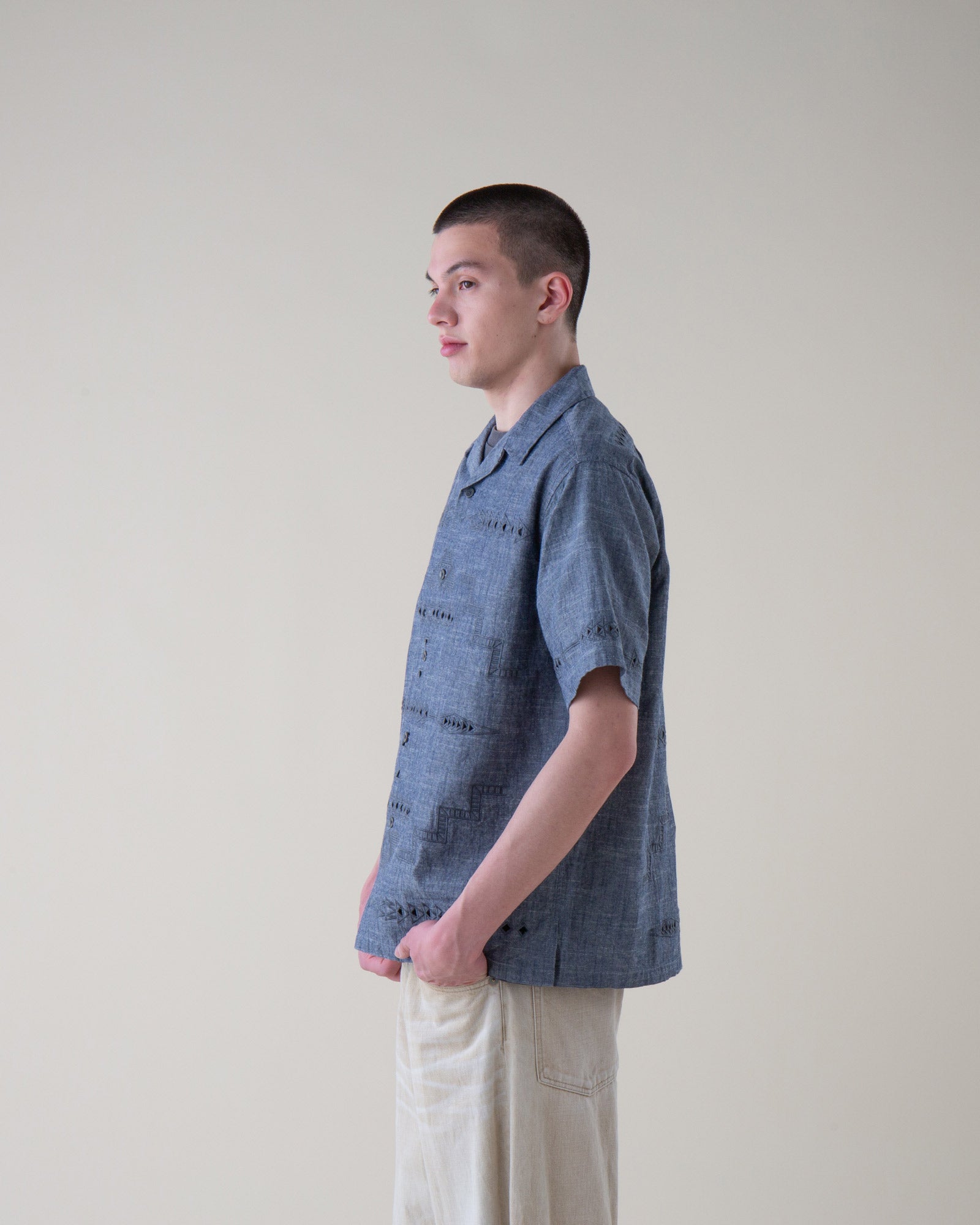 希少 NICENESS GILLAN 23SS カットワークシャツ メンズ S 希少