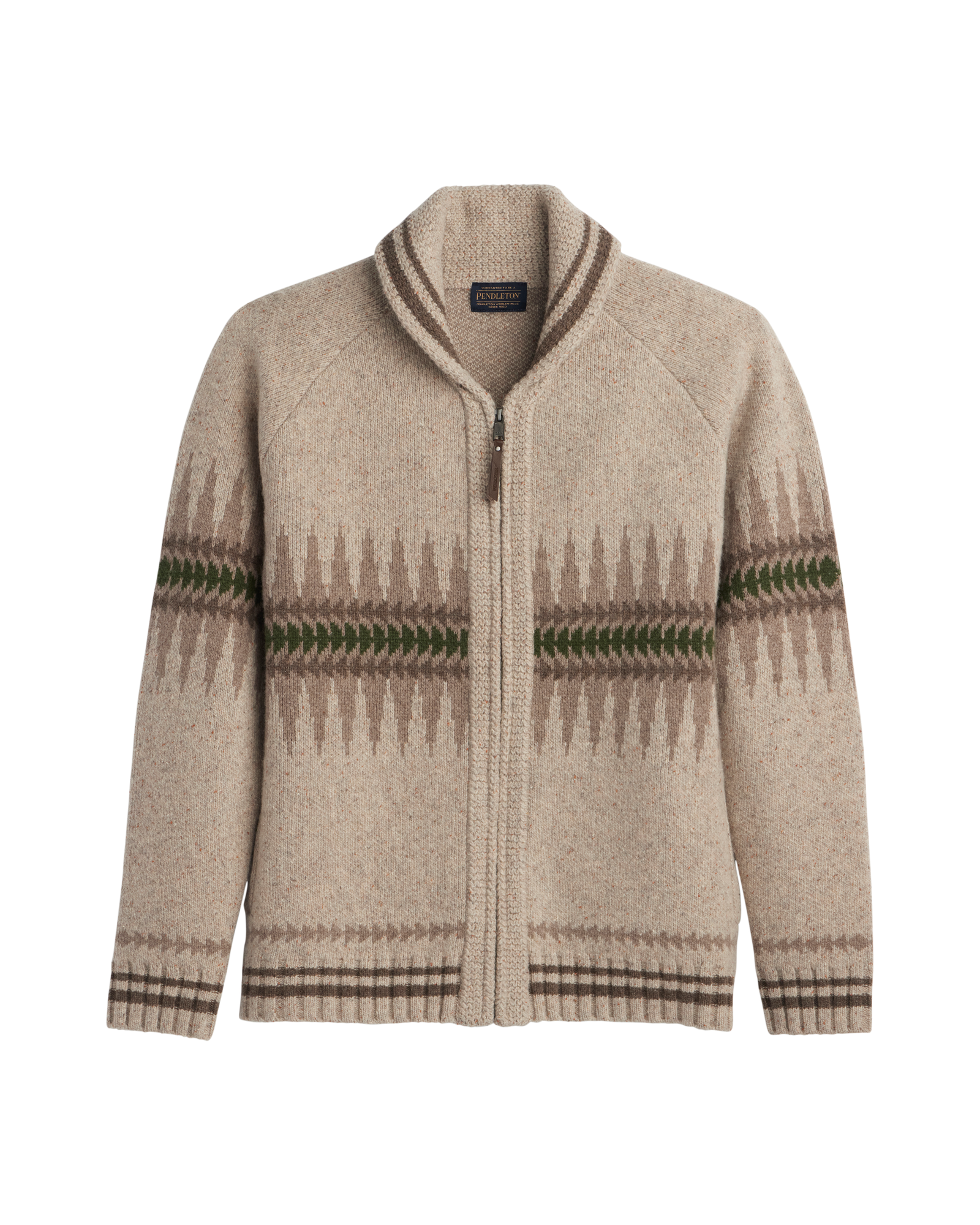 極上シルエット✨　ペンドルトン　ウールコート　羊毛 ファー M カーキ 極上シルエット✨ ペンドルトン ウールコート 羊毛 ファー M