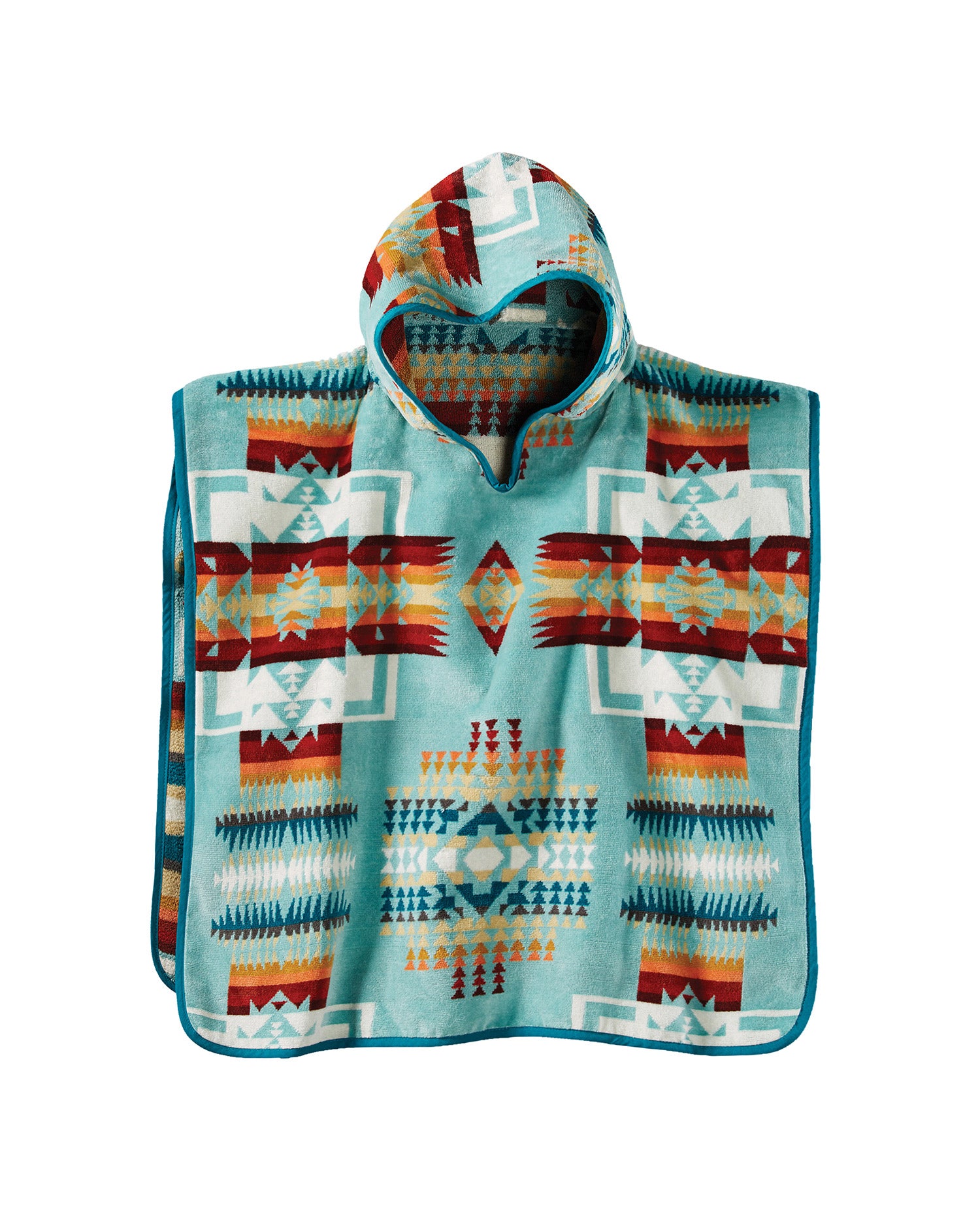 チャイルド・ジャカード・フーディッドタオル【CHIEF JOSEPH AQUA】