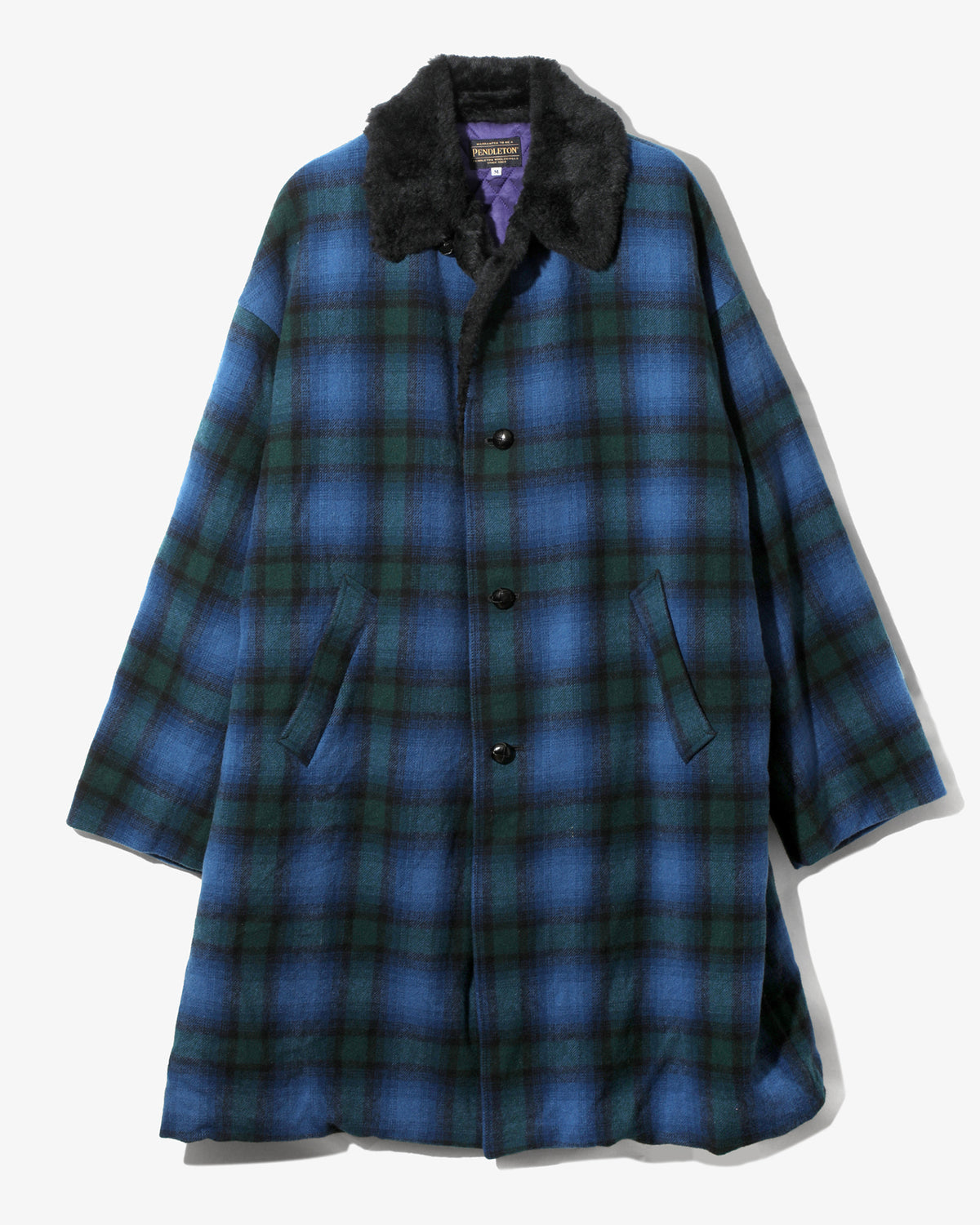 Needles×PENDLETON　Shawl Collar Coat－Wool Plaid Melton