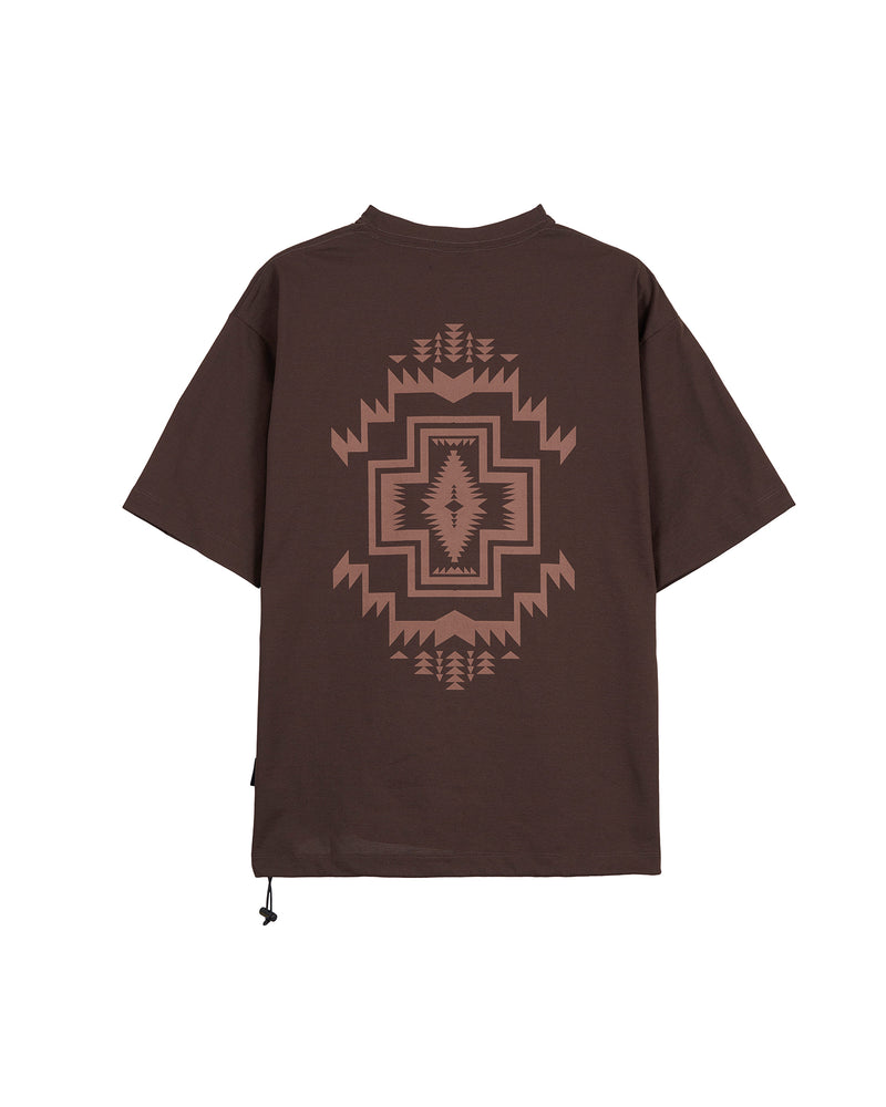 バックプリント 速乾Tシャツ - Brown【Harding Star】
