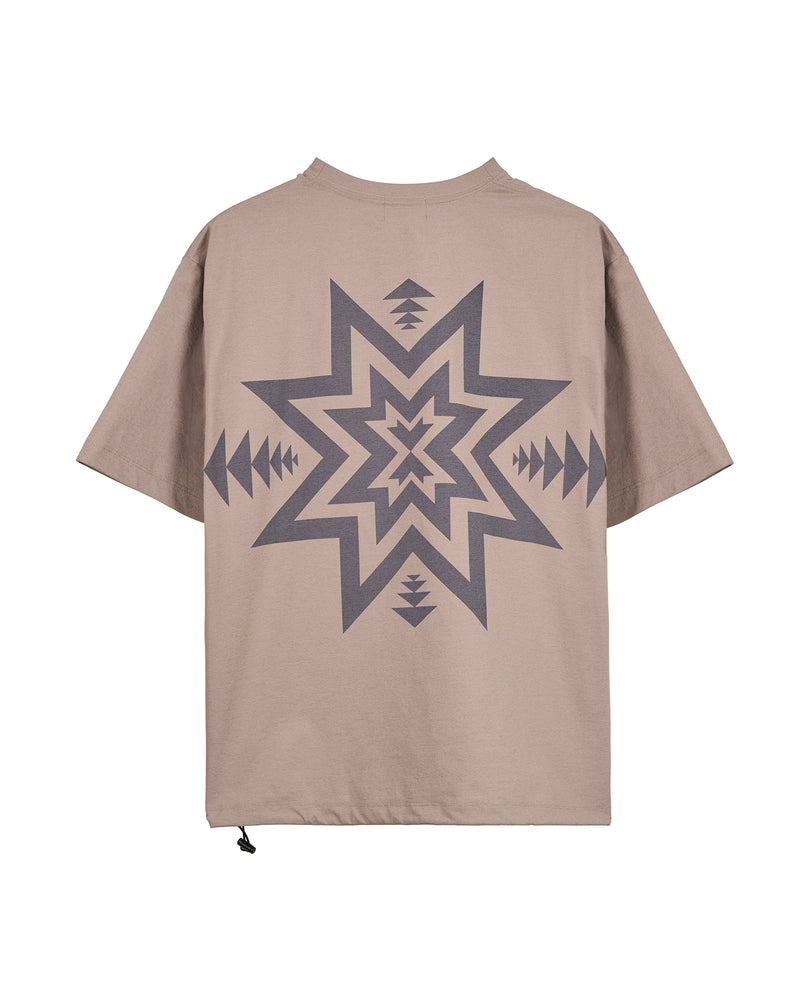 バックプリント 速乾Tシャツ - Grege【Plains Star】
