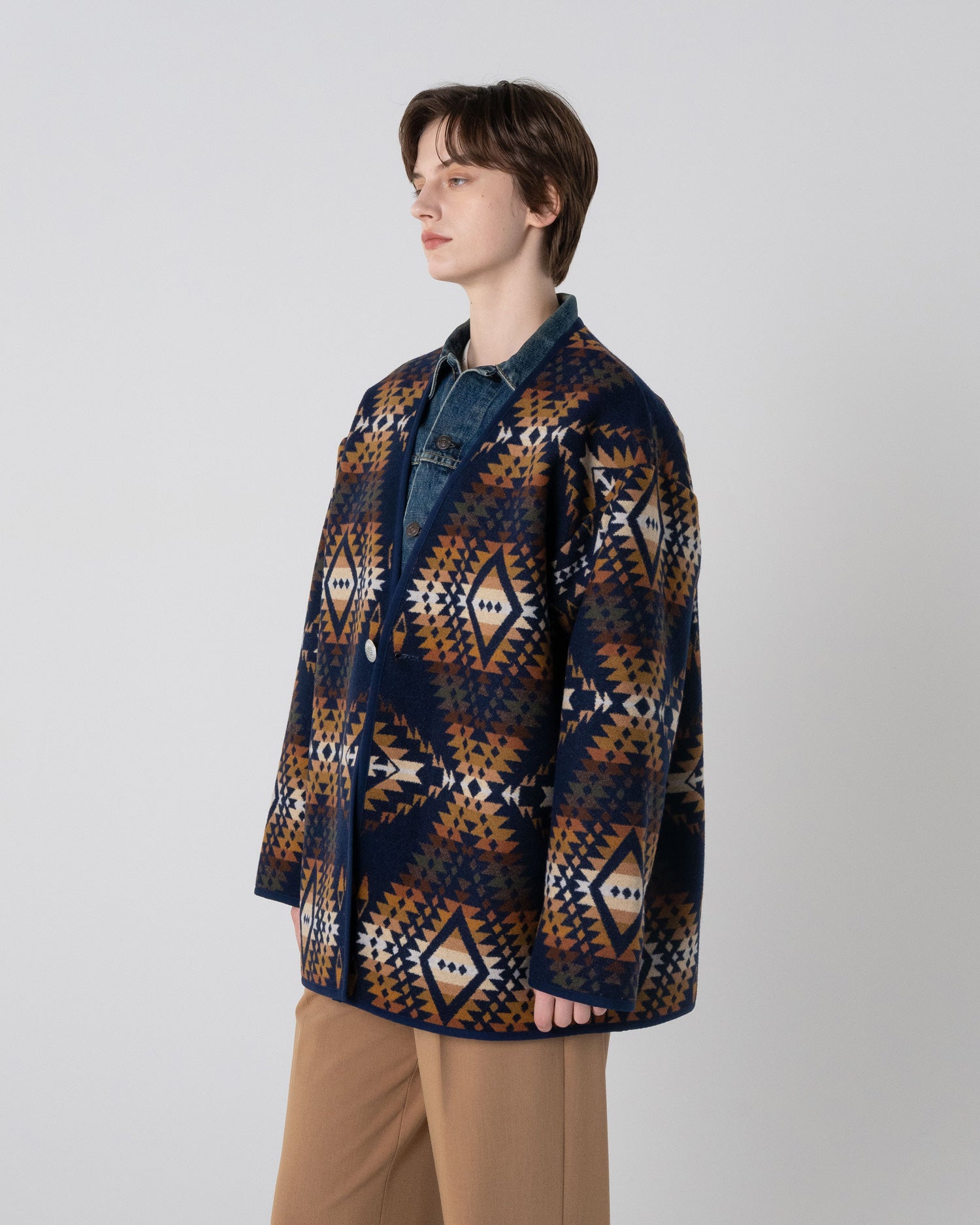 ウールブランケット ノーカラージャケット – PENDLETON WOOLEN MILLS