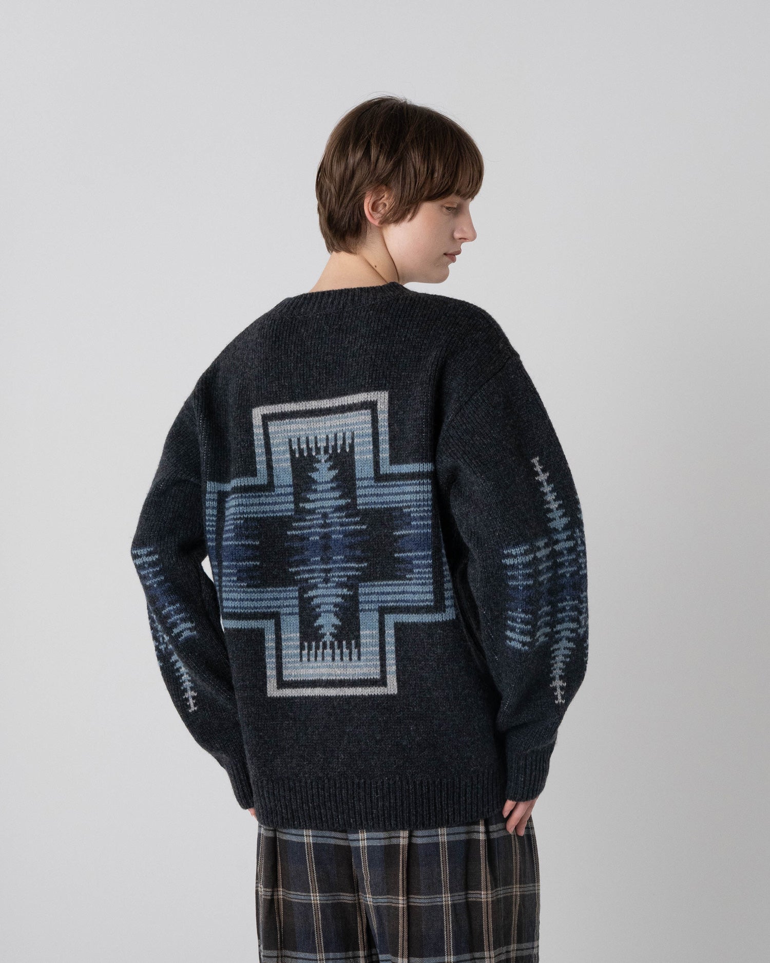 シェットランドウール ジャガードクルーネックニット – PENDLETON