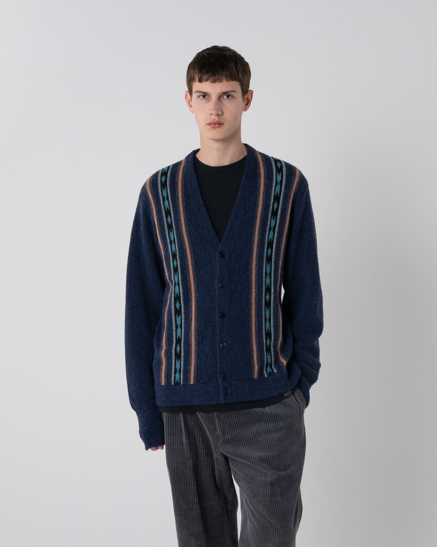 アルパカ混 ネイティブストライプカーディガン – PENDLETON WOOLEN