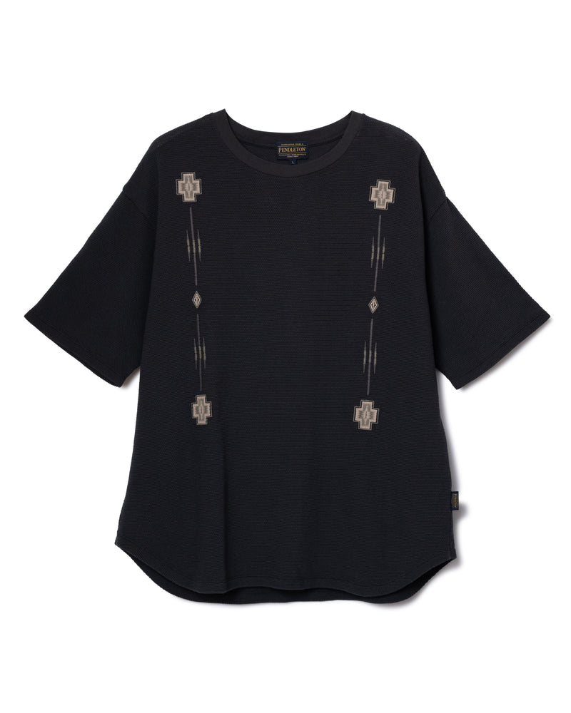 鹿の子刺繍 Tシャツ - CHARCOAL【1920's VINTAGE】