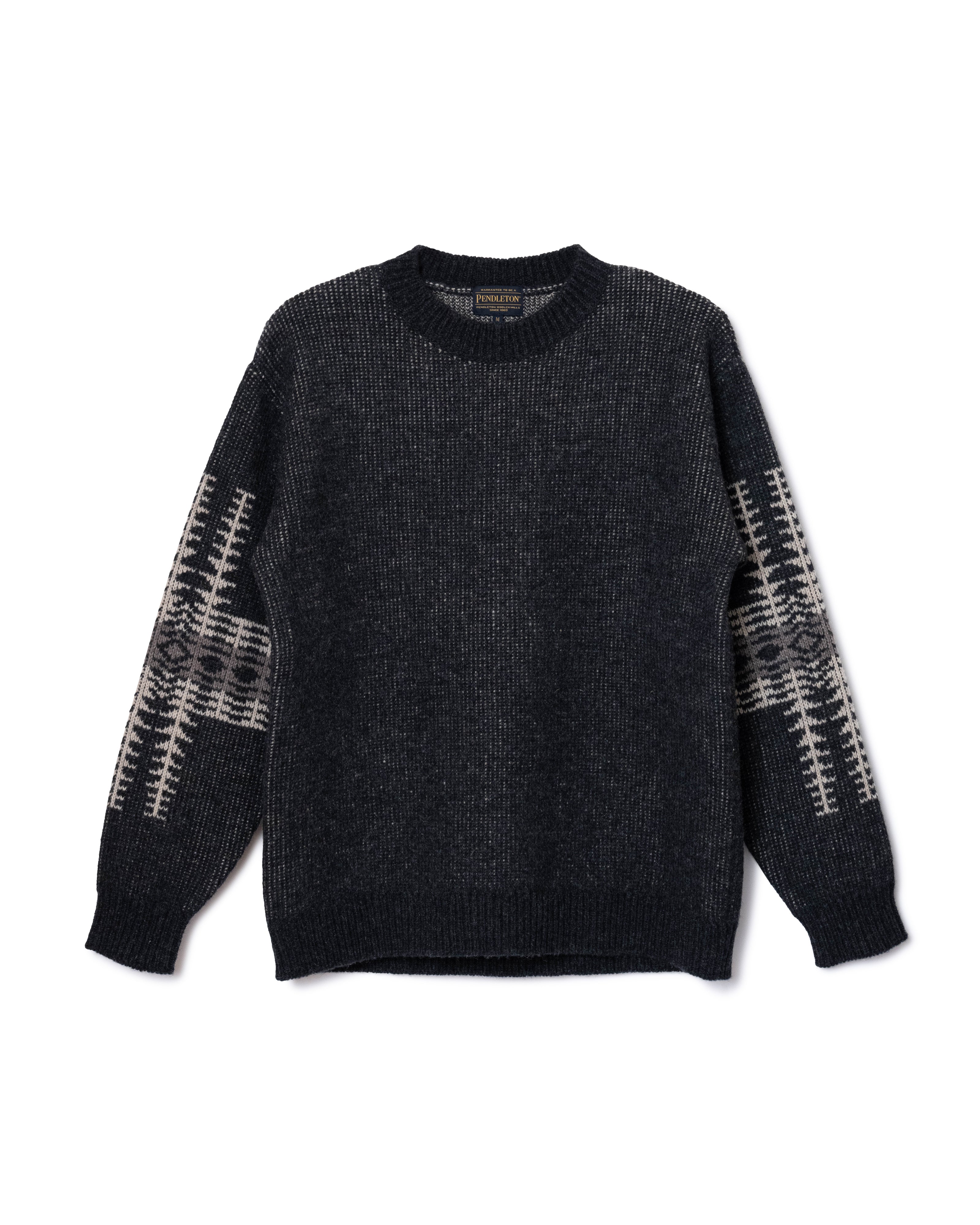 クルーネック・ジャガードニット