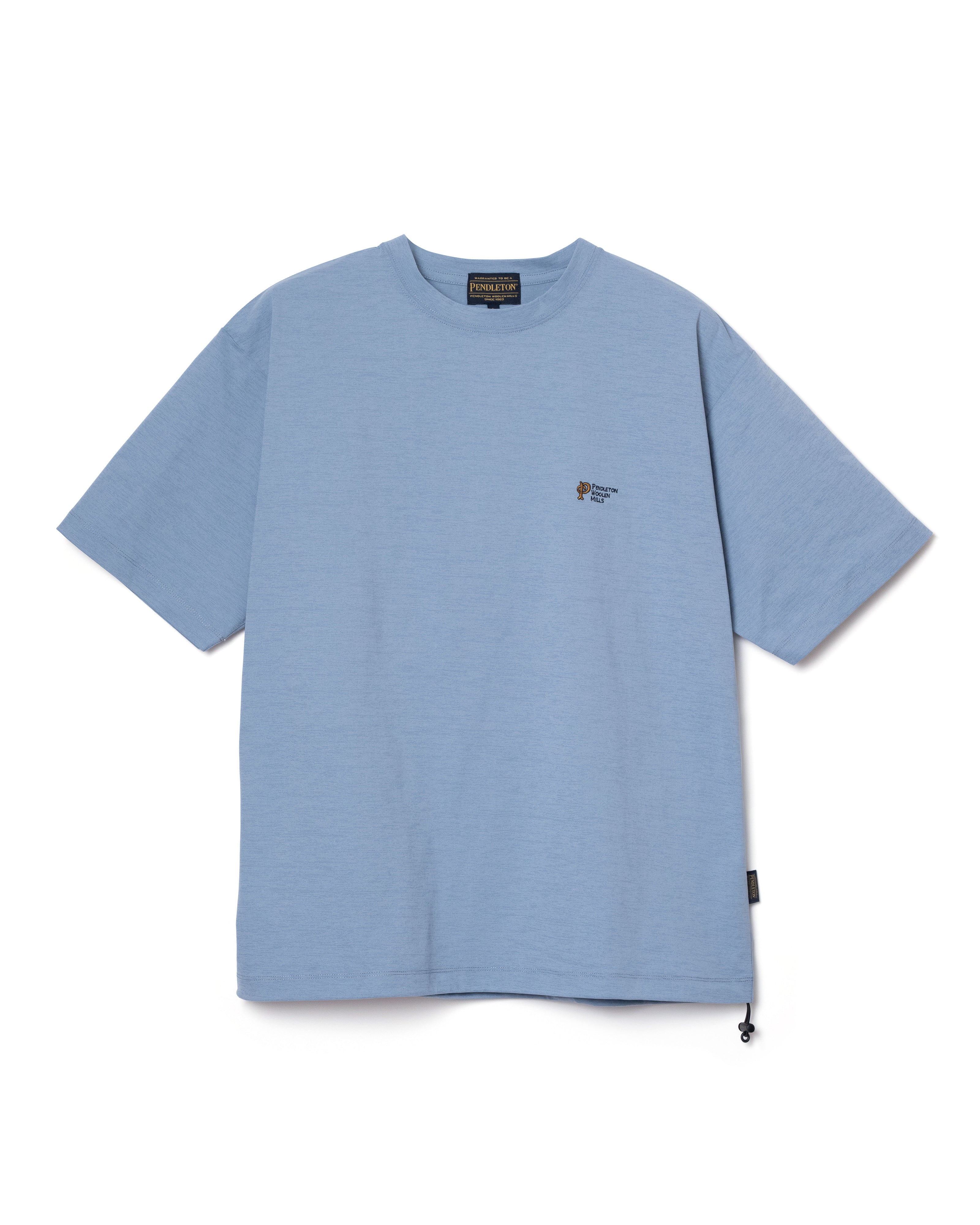 バックプリント・ティ - SLATE BLUE【PLAINS STAR】