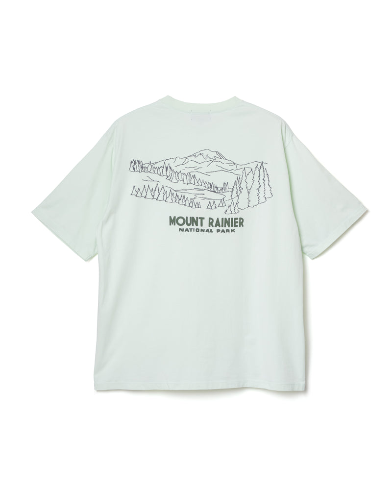 ナショナルパーク・プレーティング天竺 Tシャツ - MINT【MOUNT RAINER】