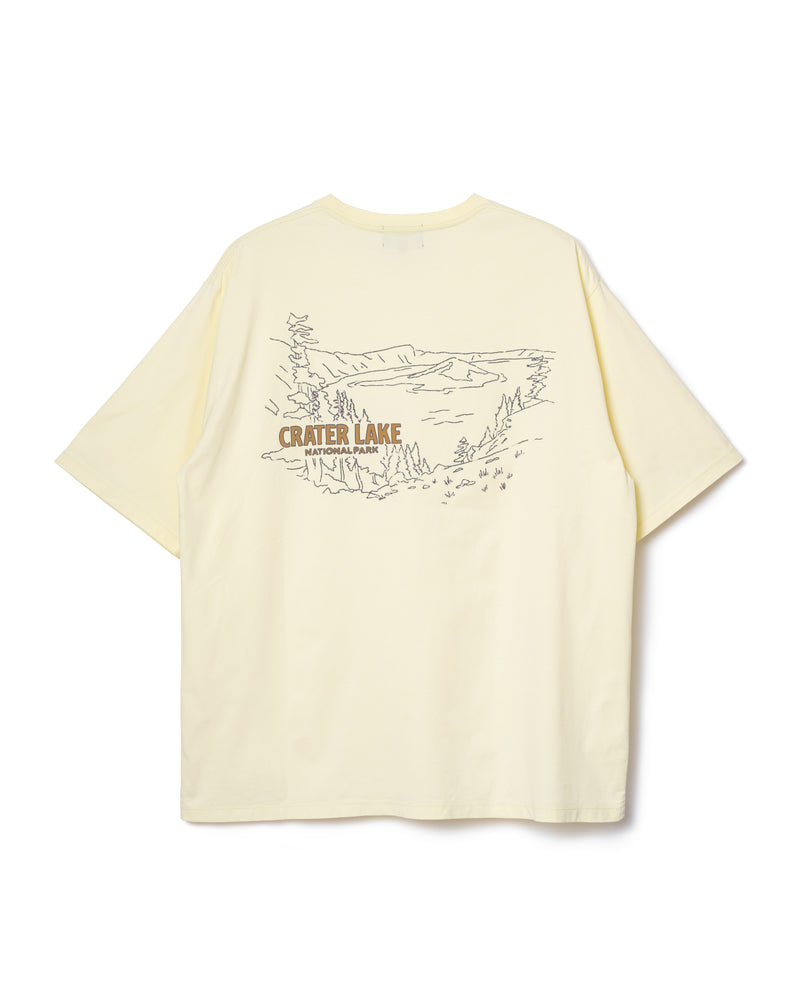 ナショナルパーク・プレーティング天竺 Tシャツ - LEMON【CRATER LAKE】