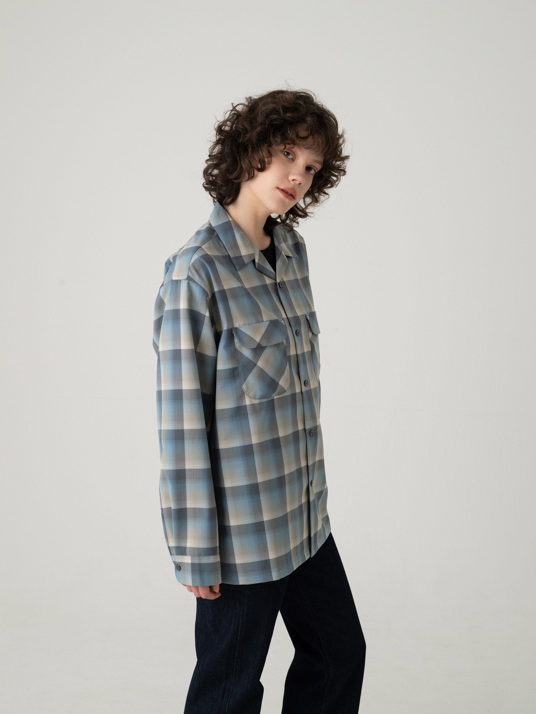 オフスケールウール L/Sシャツ - SLATE/GRAY / 長袖シャツ ロング