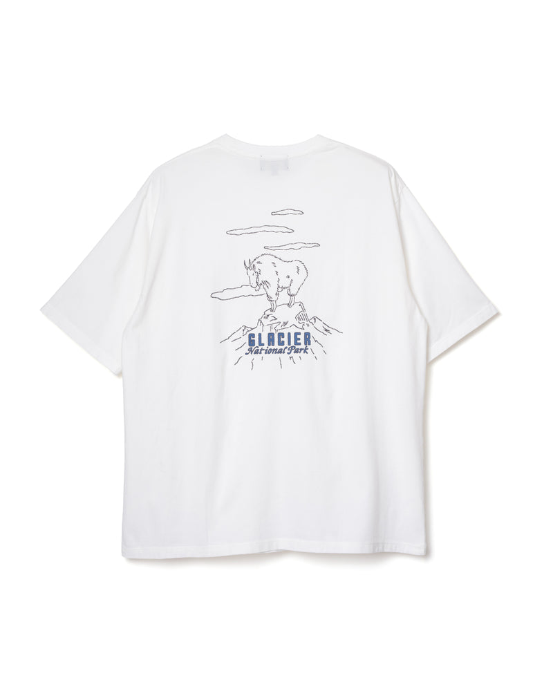 ナショナルパーク・プレーティング天竺 Tシャツ - O.WHITE【GLACIER】