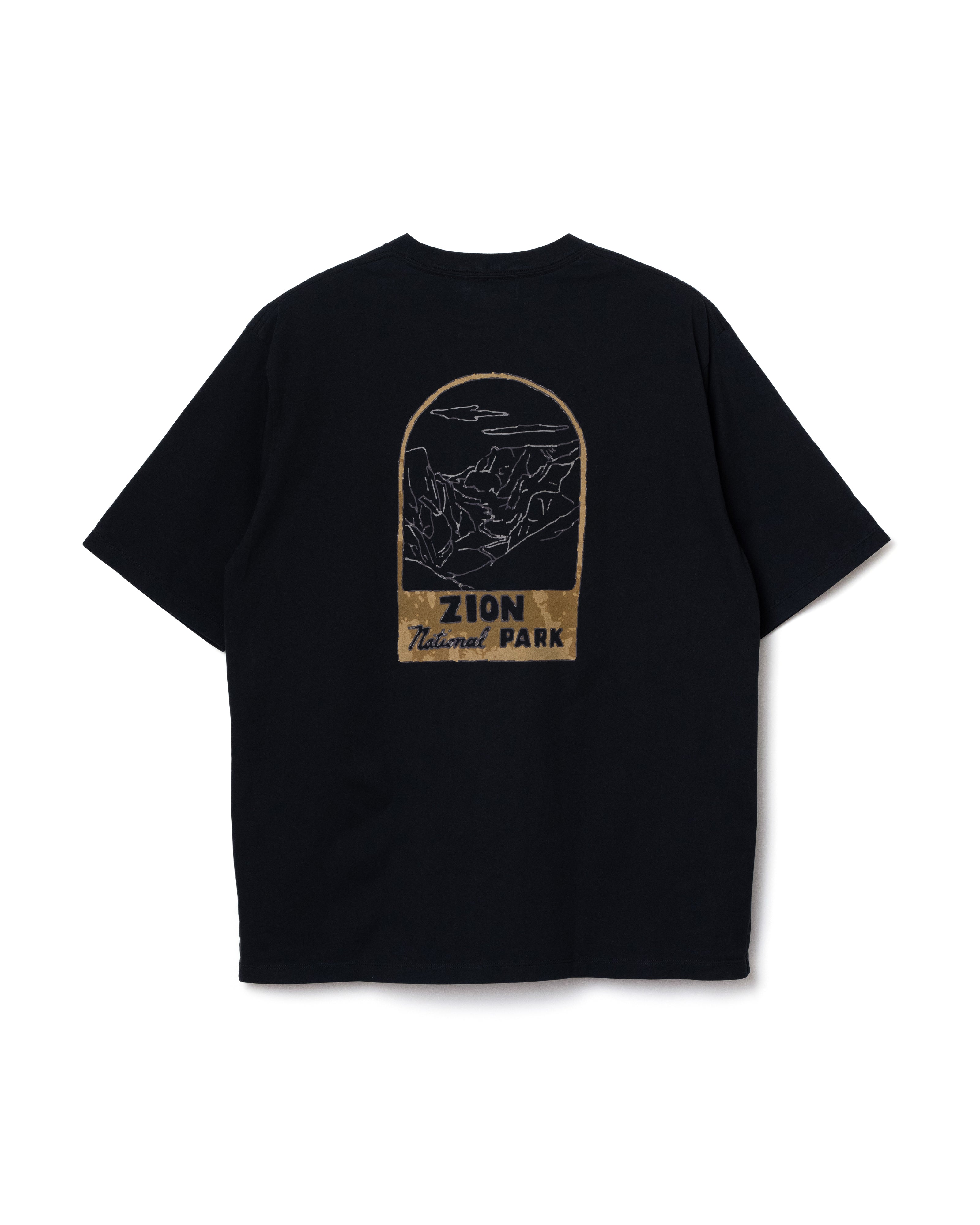 ナショナルパーク・プレーティング天竺 Tシャツ - BLACK【ZION
