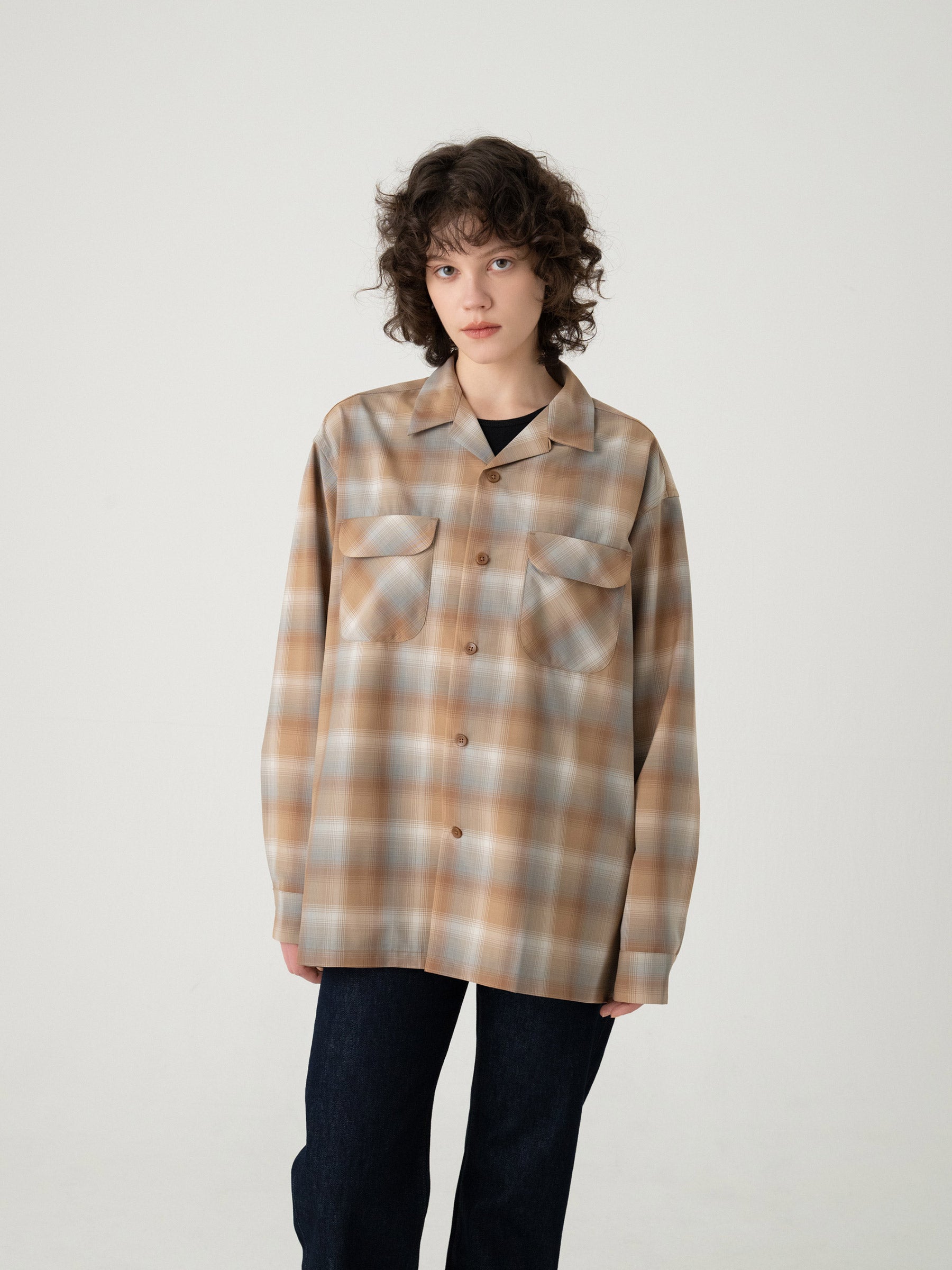 オープンカラー・シャツ - BEIGE/GRAY – PENDLETON WOOLEN MILLS JAPAN