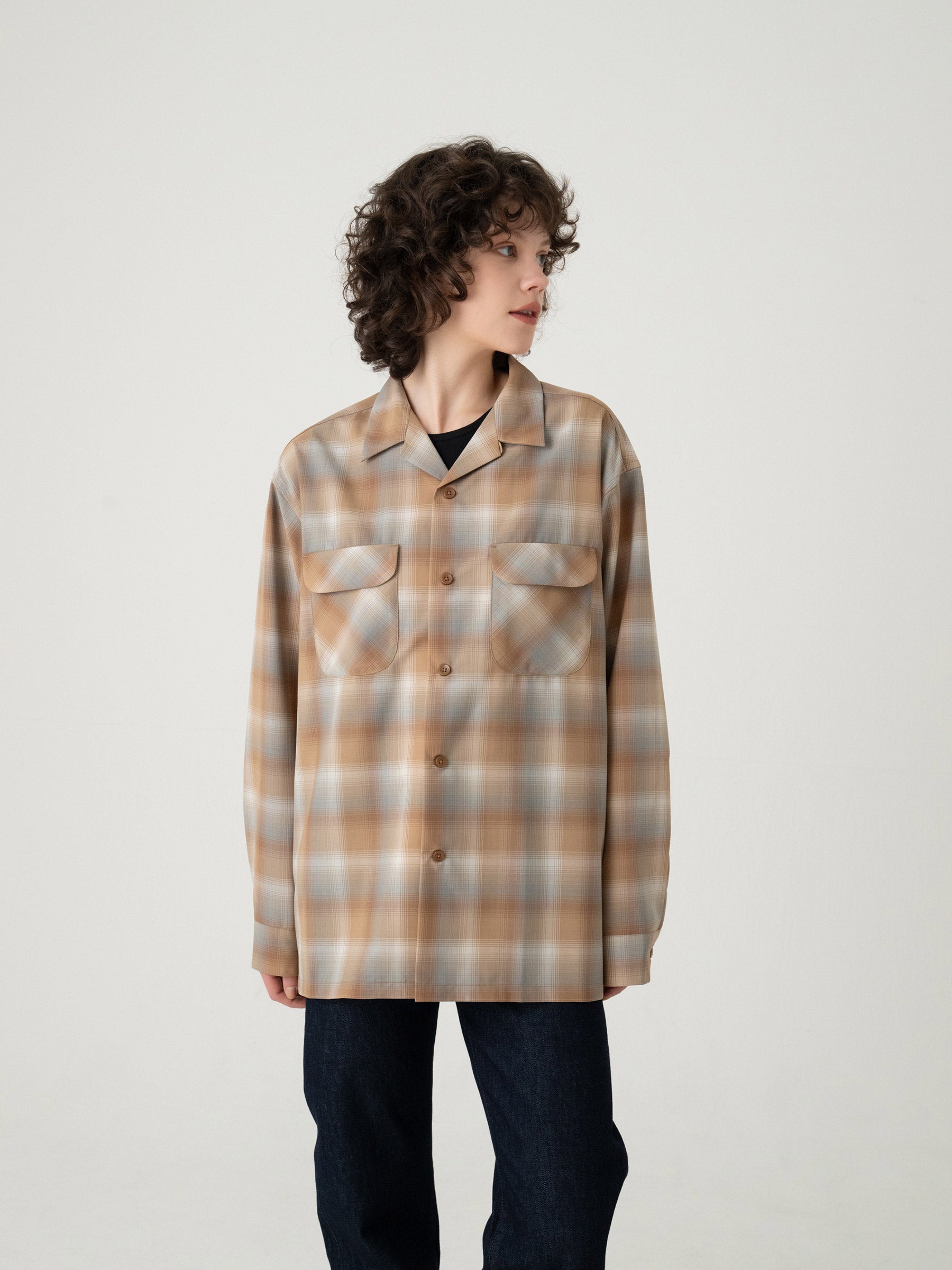 オープンカラー・シャツ - BEIGE/GRAY – PENDLETON WOOLEN MILLS JAPAN