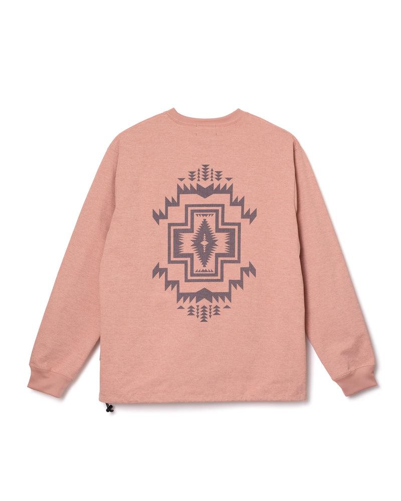 速乾バックプリント L/S Tシャツ - CORAL【HARDING STAR】