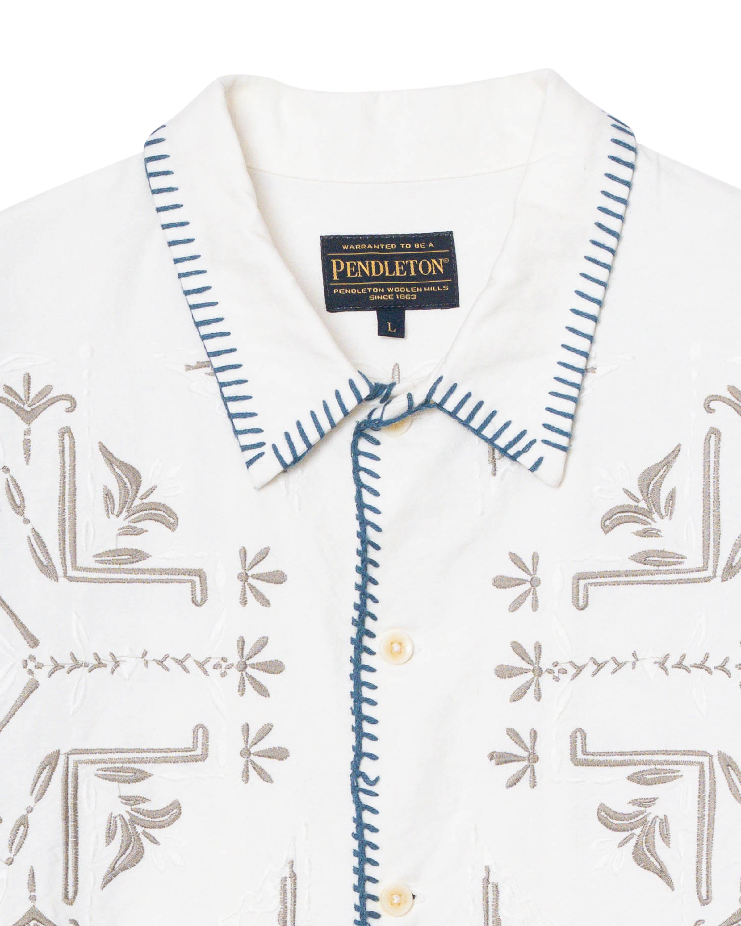 クロシェ・シャツS/S - TEAL 【LAUREL GROVE】 – PENDLETON WOOLEN