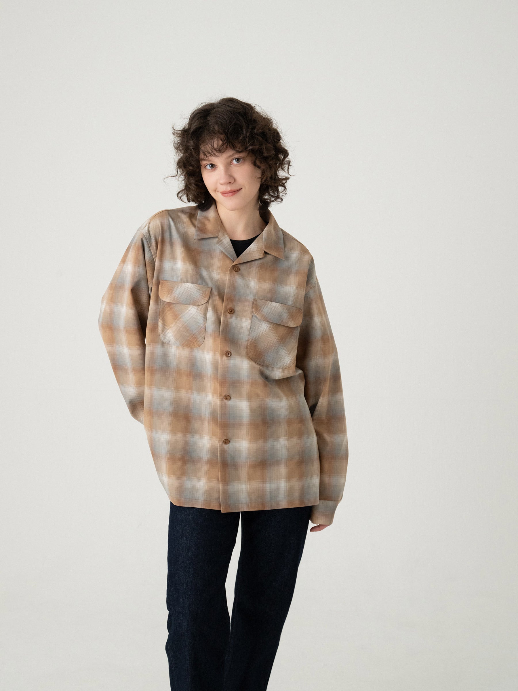 オープンカラー・シャツ - BEIGE/GRAY – PENDLETON WOOLEN MILLS JAPAN