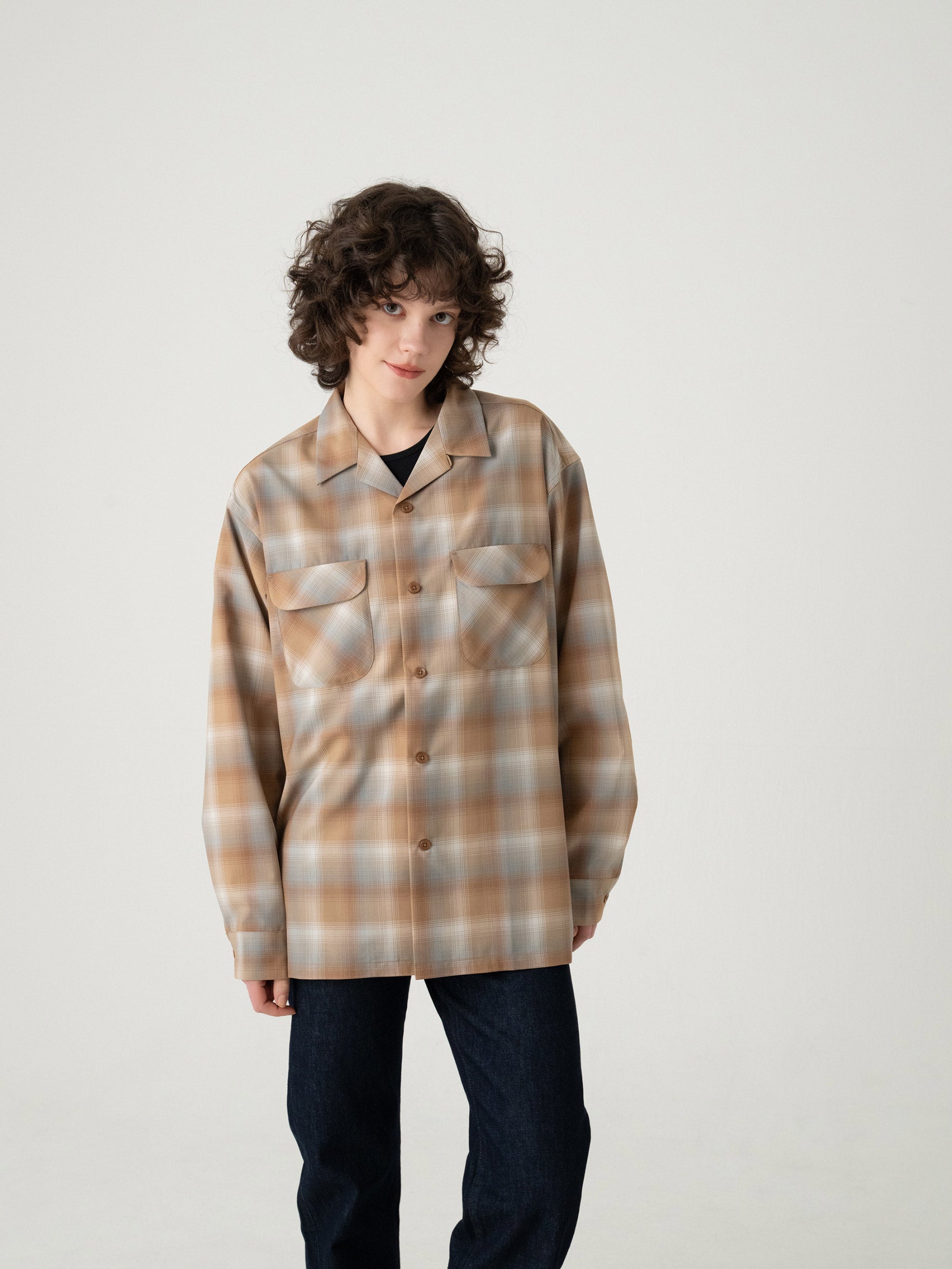 オープンカラー・シャツ - BEIGE/GRAY – PENDLETON WOOLEN MILLS JAPAN
