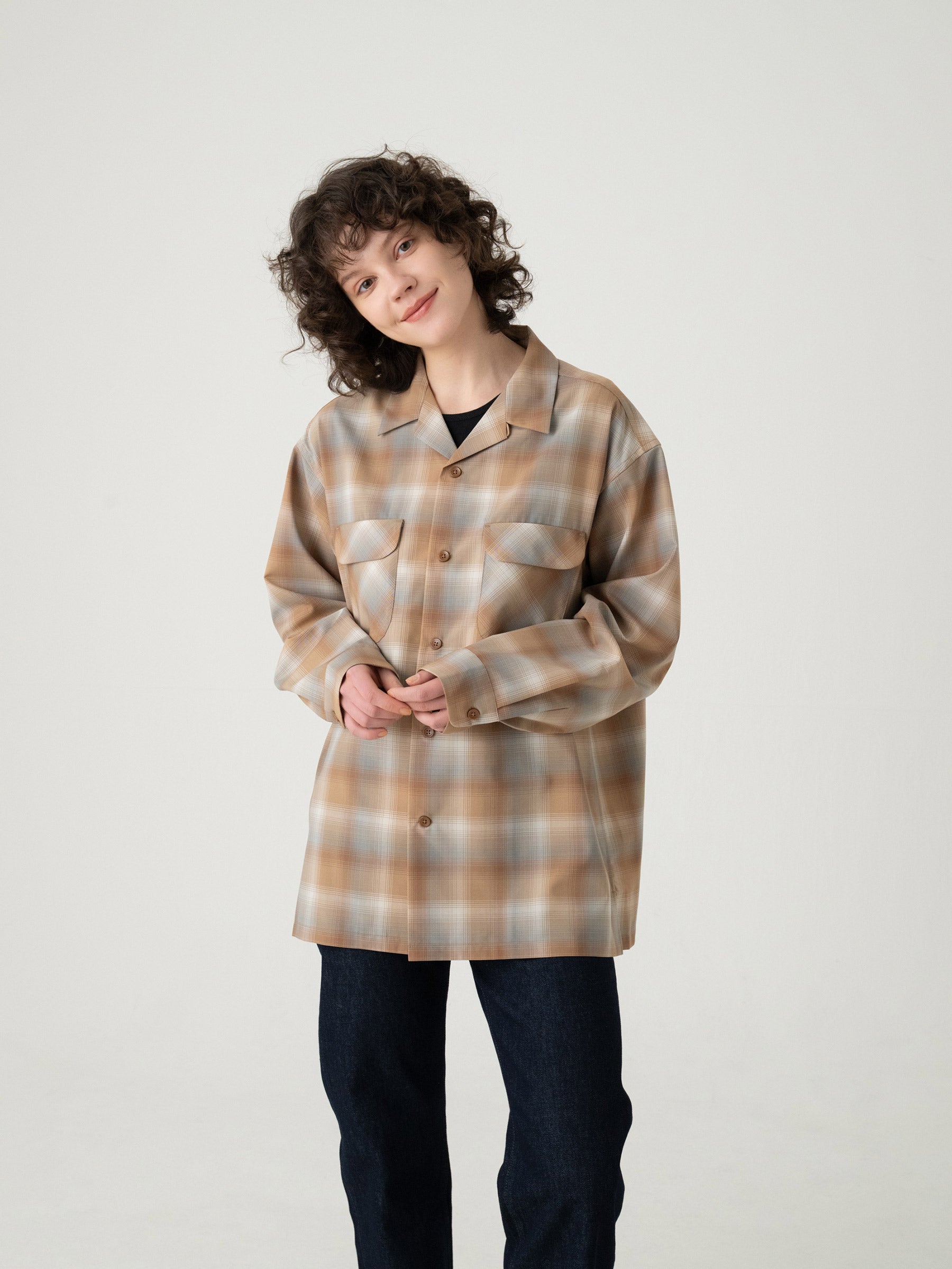 オープンカラー・シャツ - BEIGE/GRAY – PENDLETON WOOLEN MILLS JAPAN