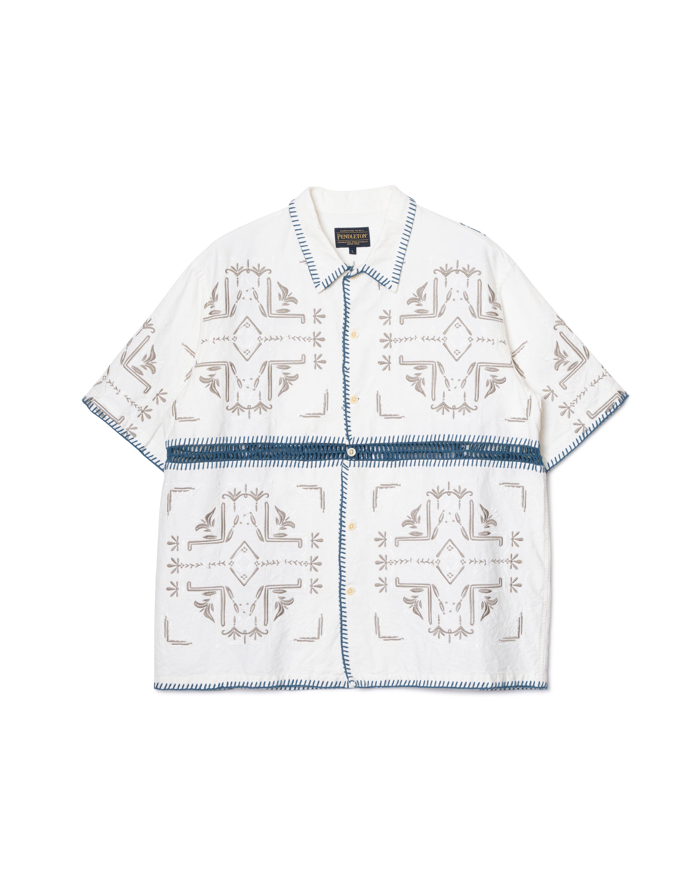 クロシェ・シャツS/S - TEAL 【LAUREL GROVE】