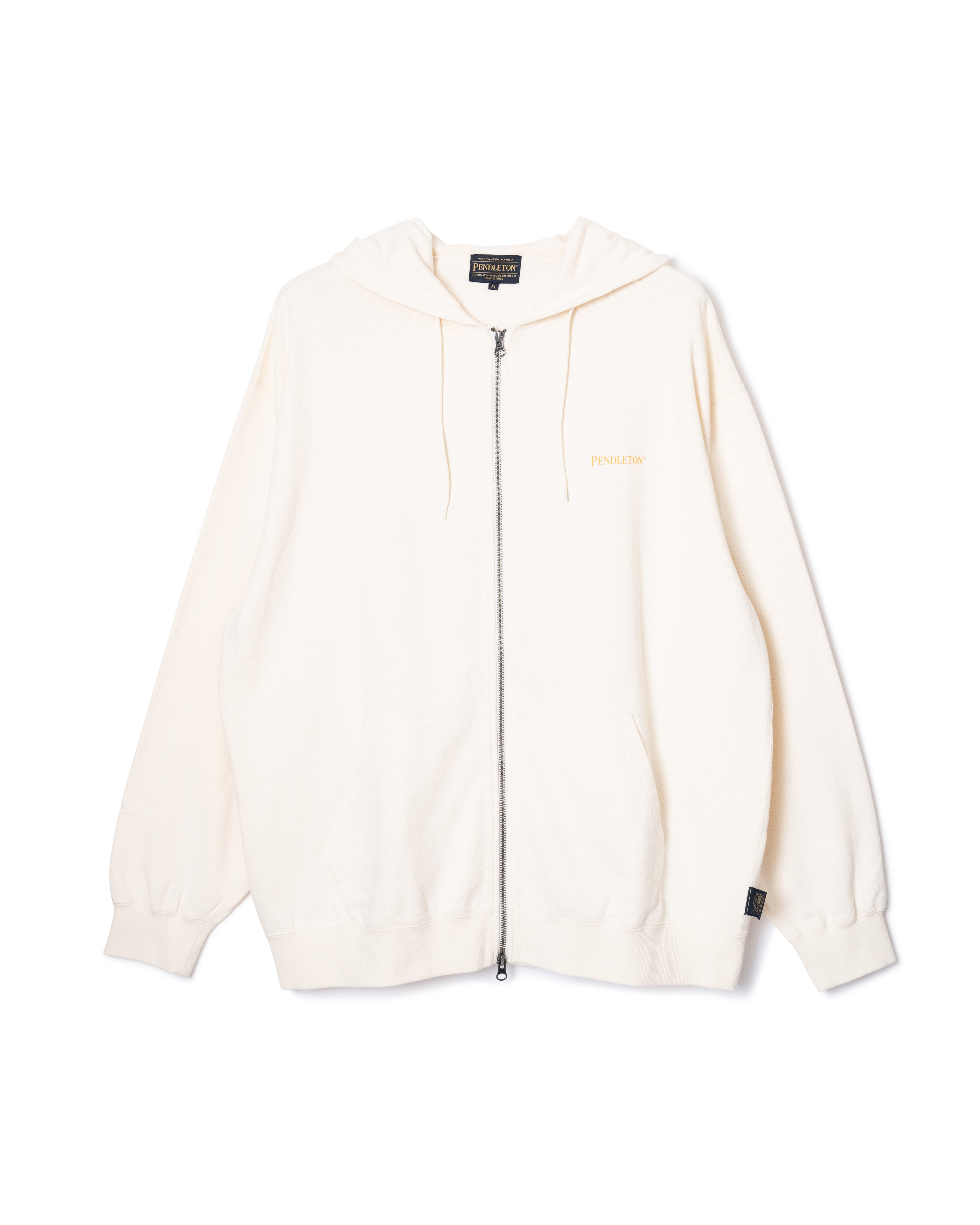 バックプリント・ジップアップフーディ