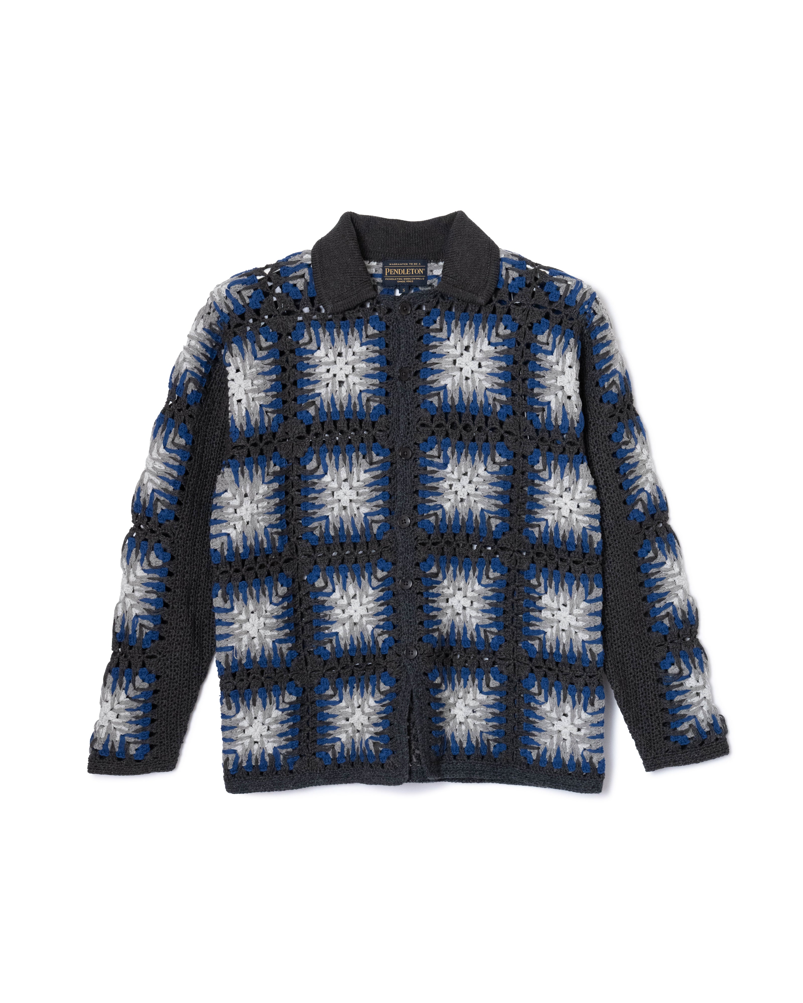 クロシェット・ポロカーディガン