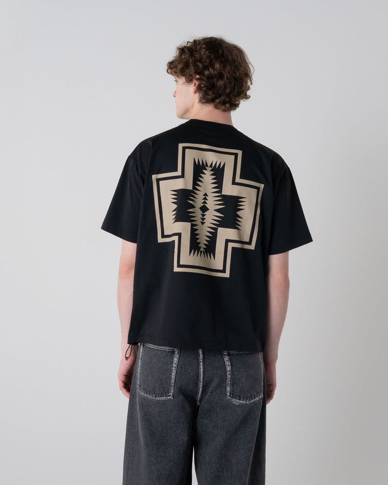バックプリント 速乾Tシャツ - Black【Harding】