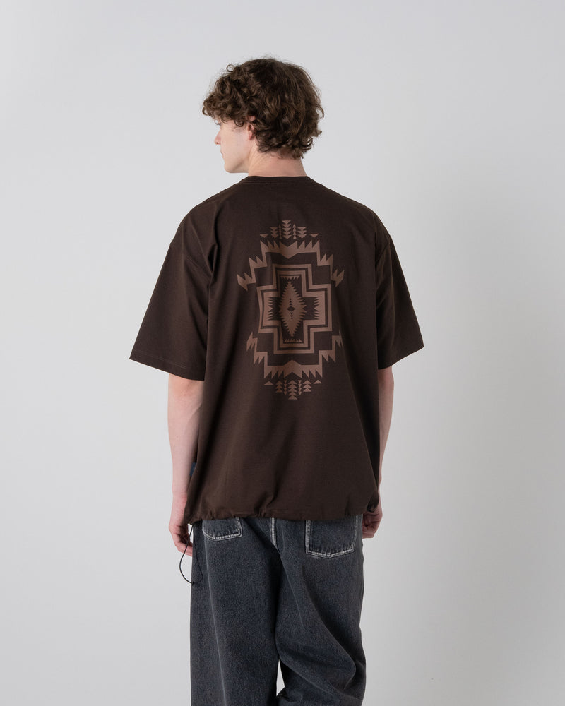 バックプリント 速乾Tシャツ - Brown【Harding Star】