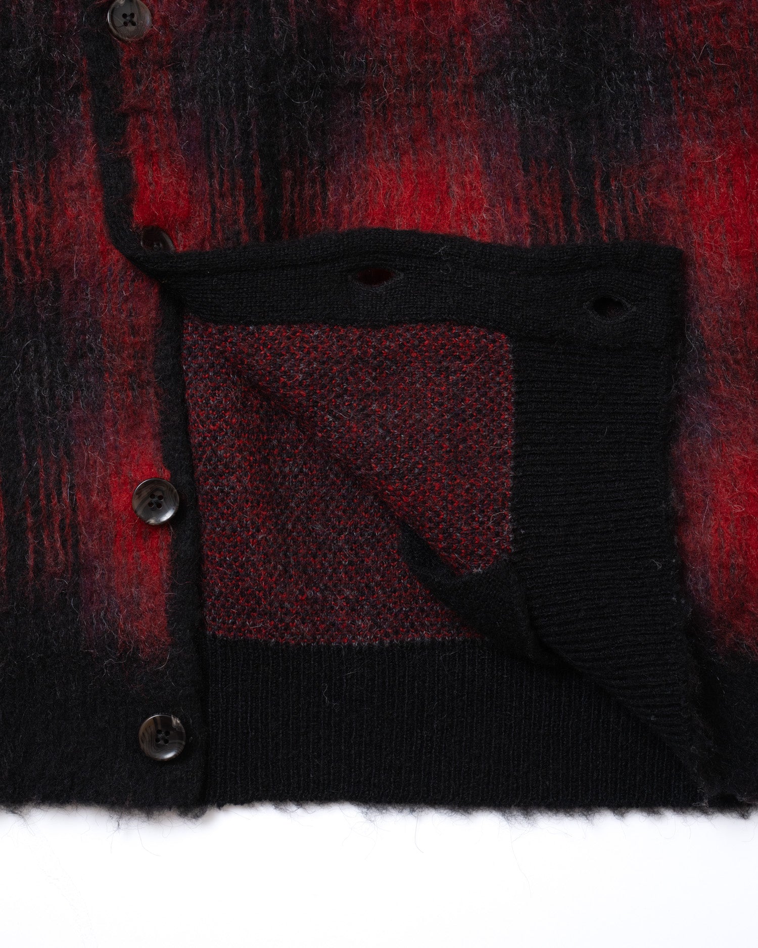 モヘア混シャギーチェックカーディガン – PENDLETON WOOLEN MILLS